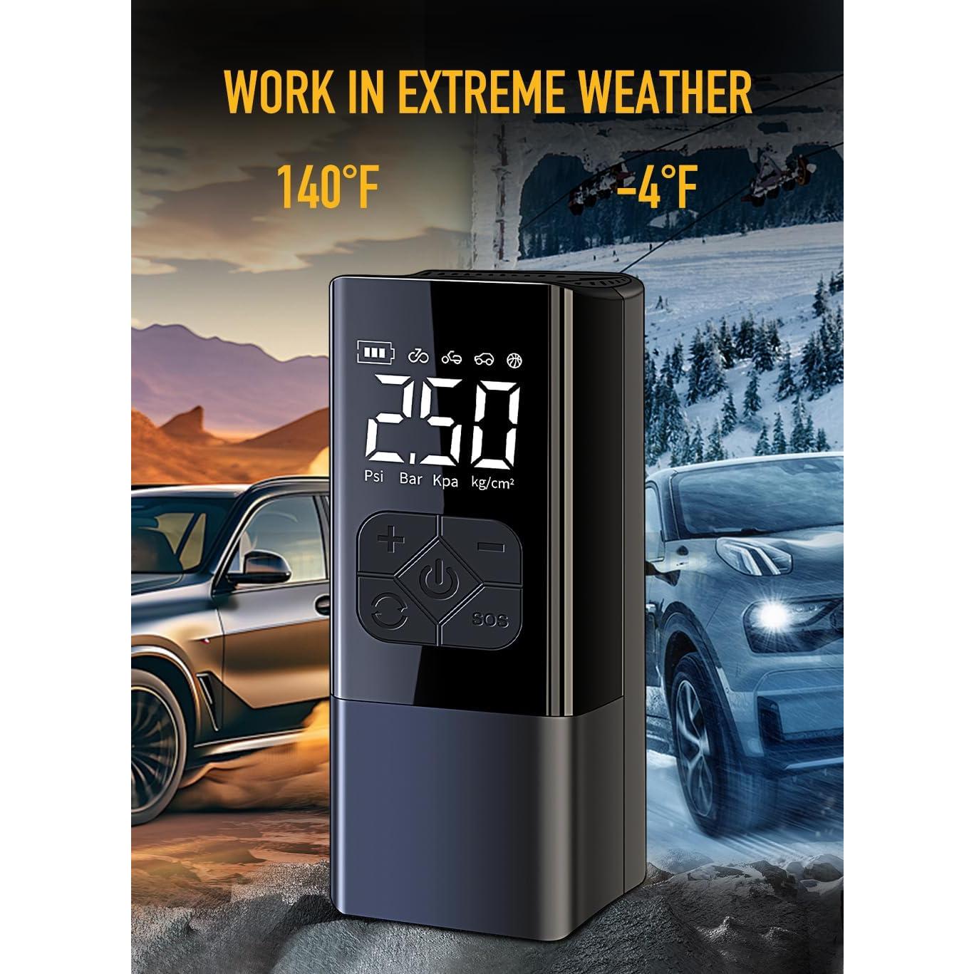 Compresor de Aire Portátil Genérico con Arrancador de Batería 150 PSI