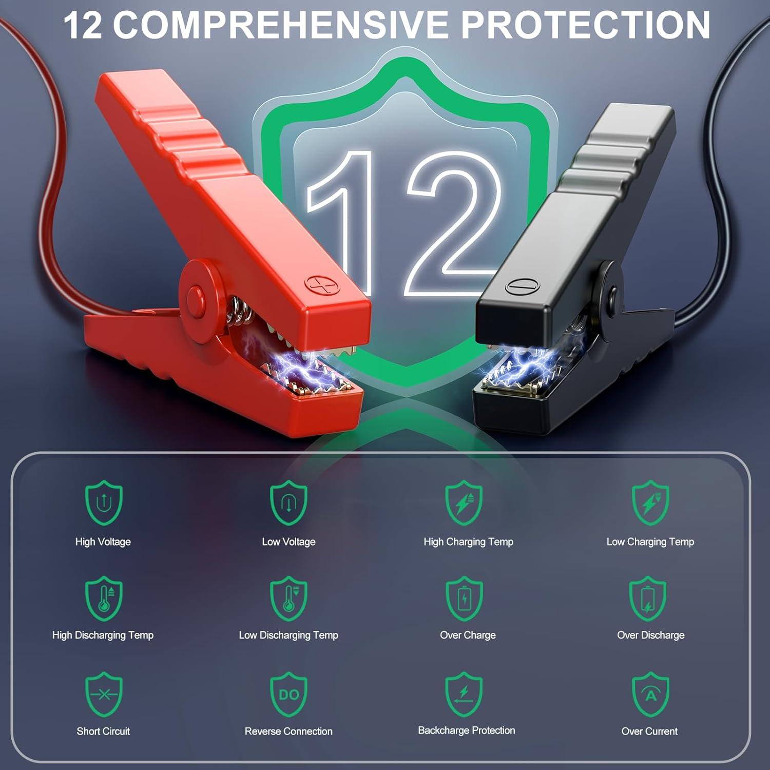 Arrancador de Batería Portátil BIUBLE X7 8000A con Compresor 150PSI