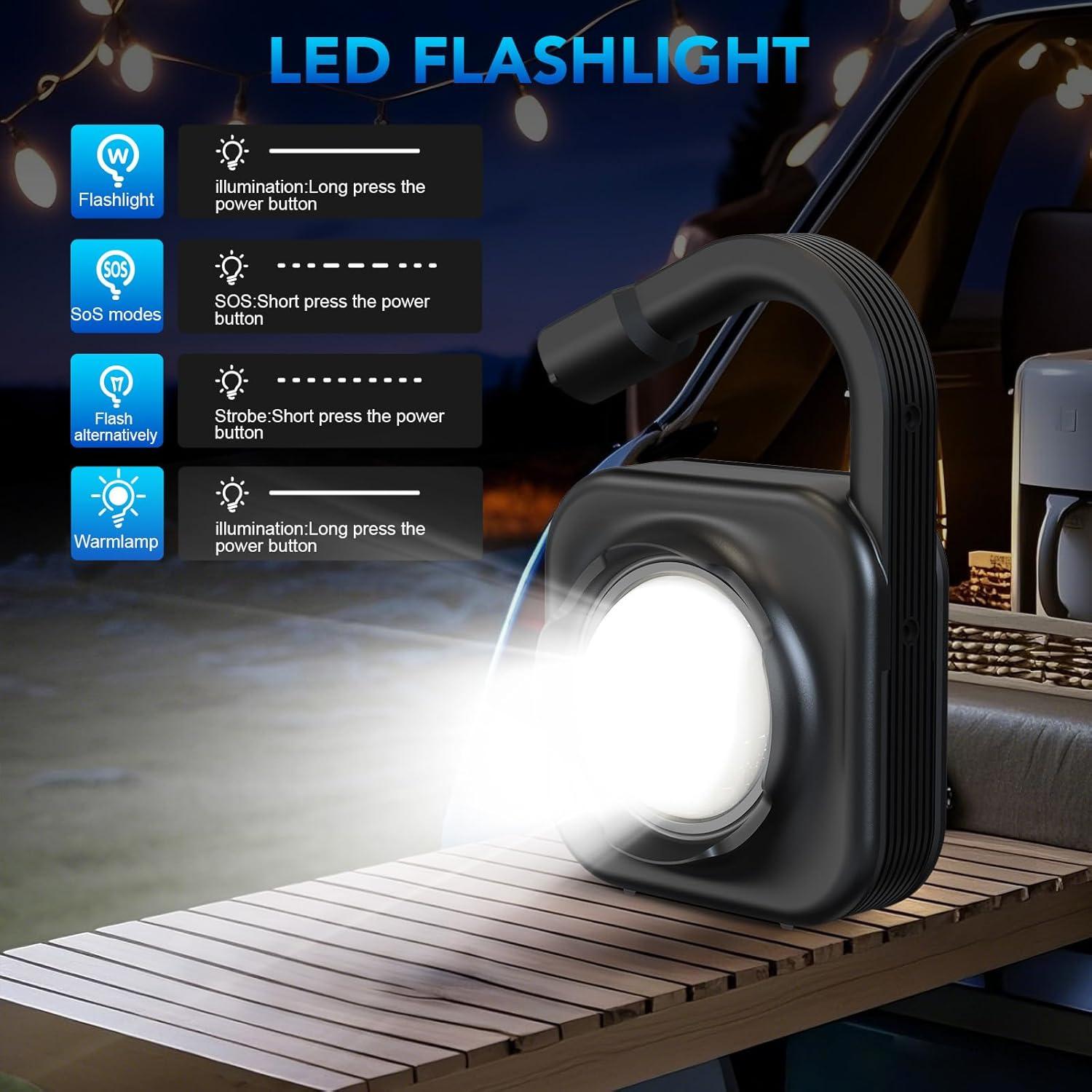 Arrancador de Coche KURSOHEY 2000A 12V con Luz LED 8000mAh