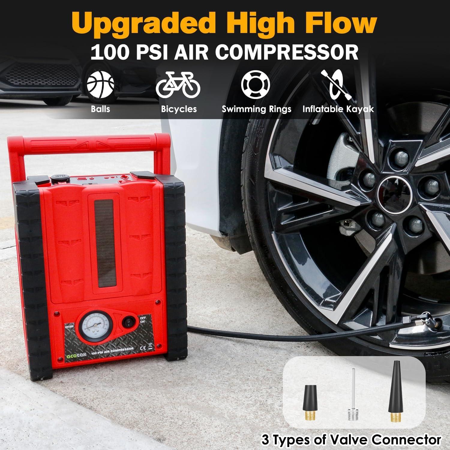 Arrancador de Batería Solar Acetek HH-599 2000A 20000mAh