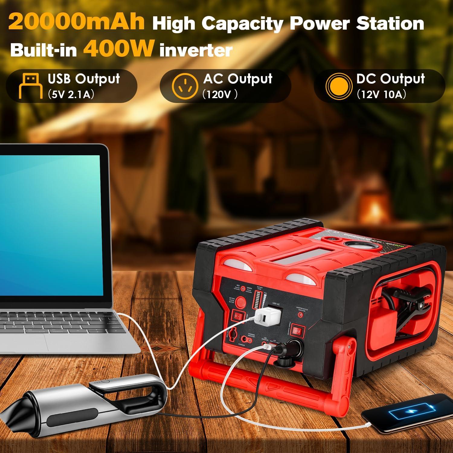 Arrancador de Batería Solar Acetek HH-599 2000A 20000mAh