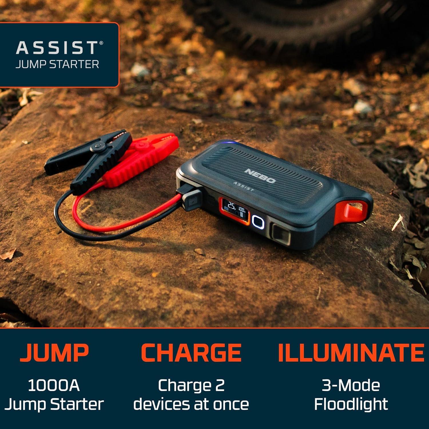 Asistente de Arranque NEBO 3 en 1 con Luz LED 200 Lúmenes