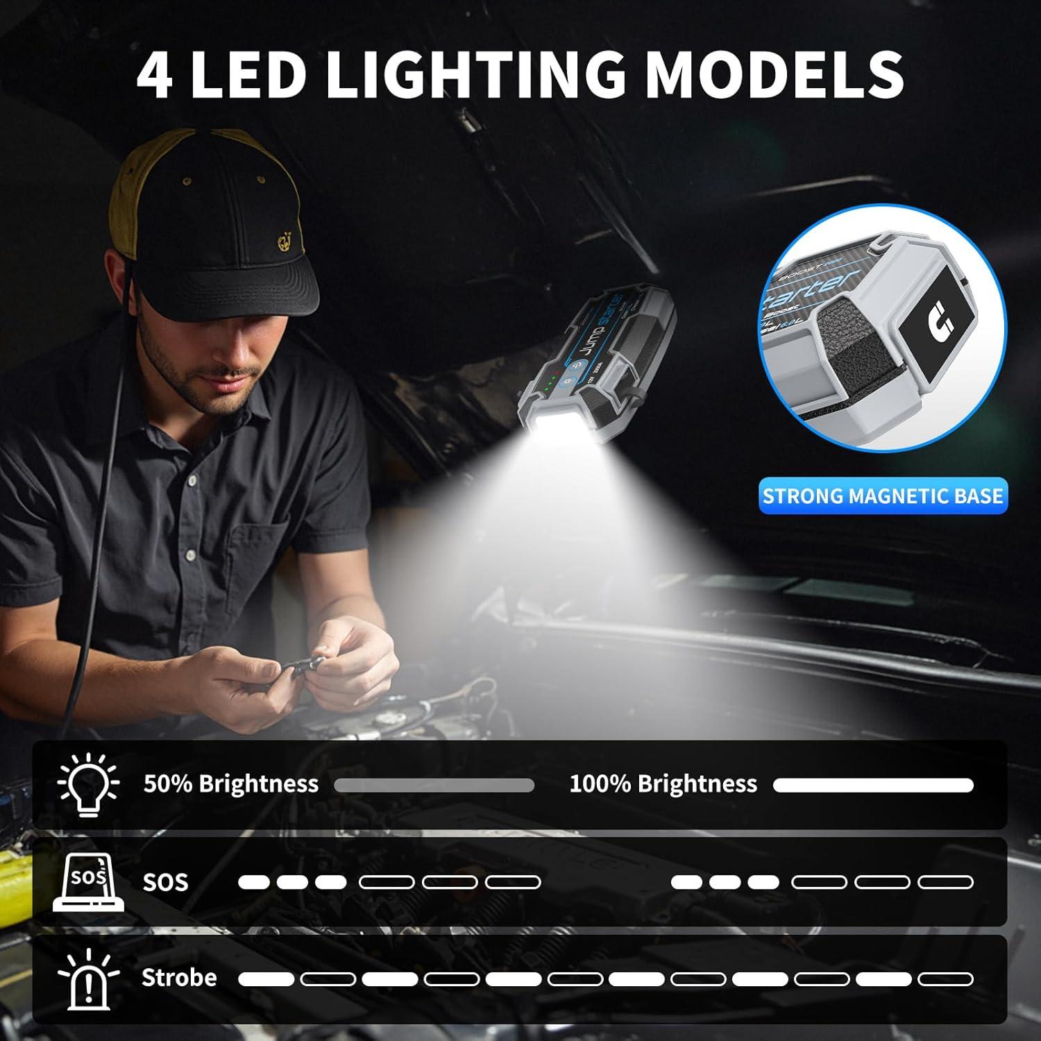 Arrancador de Coche Portátil Aligoo Boost 2000 4000A Carga Rápida