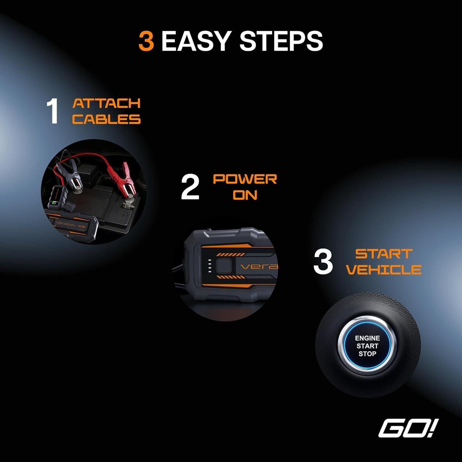 Arrancador Portátil de Batería Veratek V6 PRO 1000A 12V