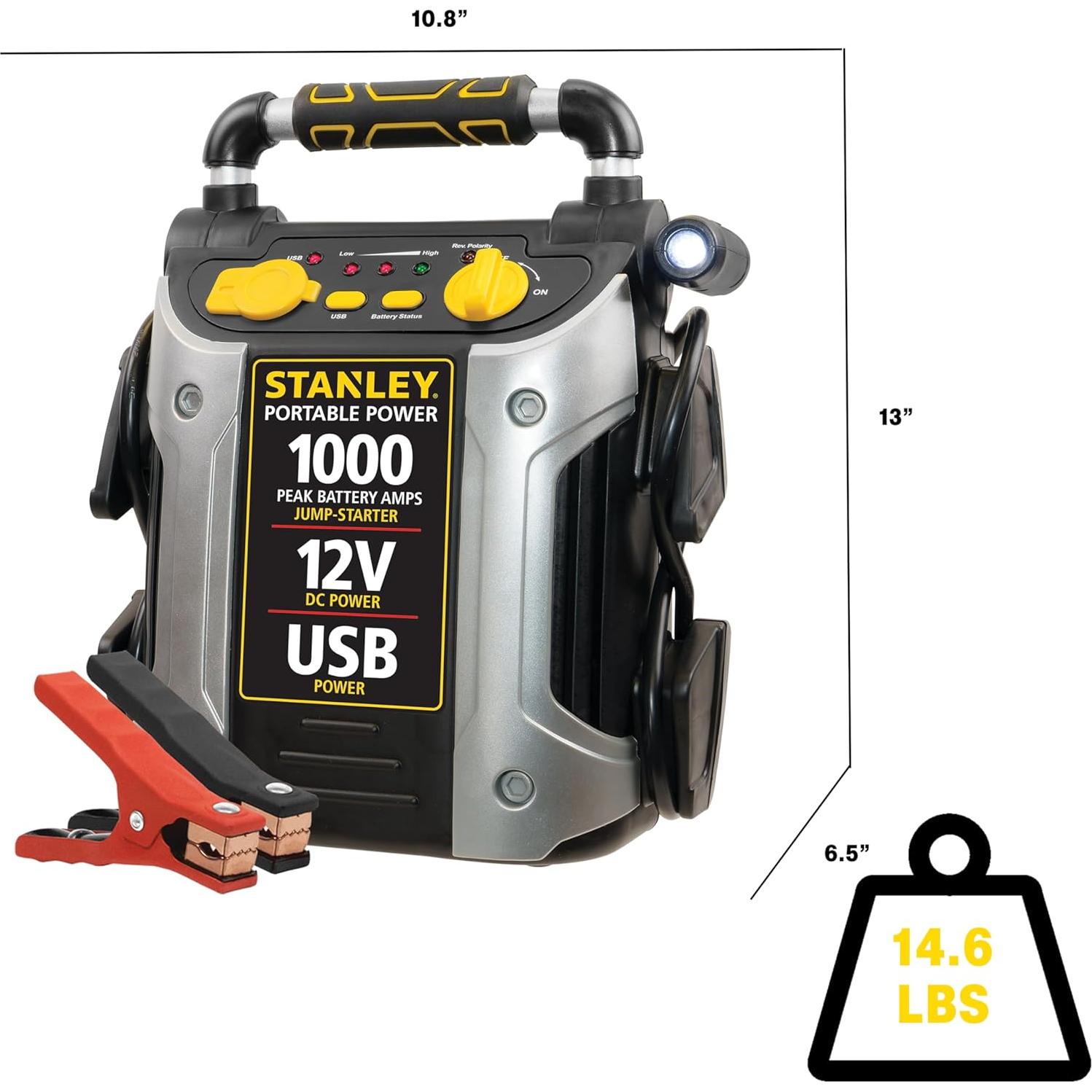Arrancador de Batería STANLEY J509 1000A Pico USB LED