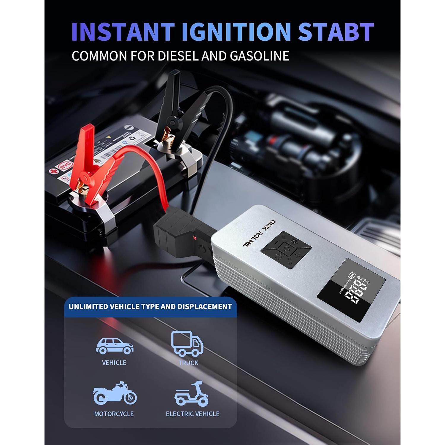 Arrancador de Salto QINK ROLMIL LX0301 con Compresor 8000A