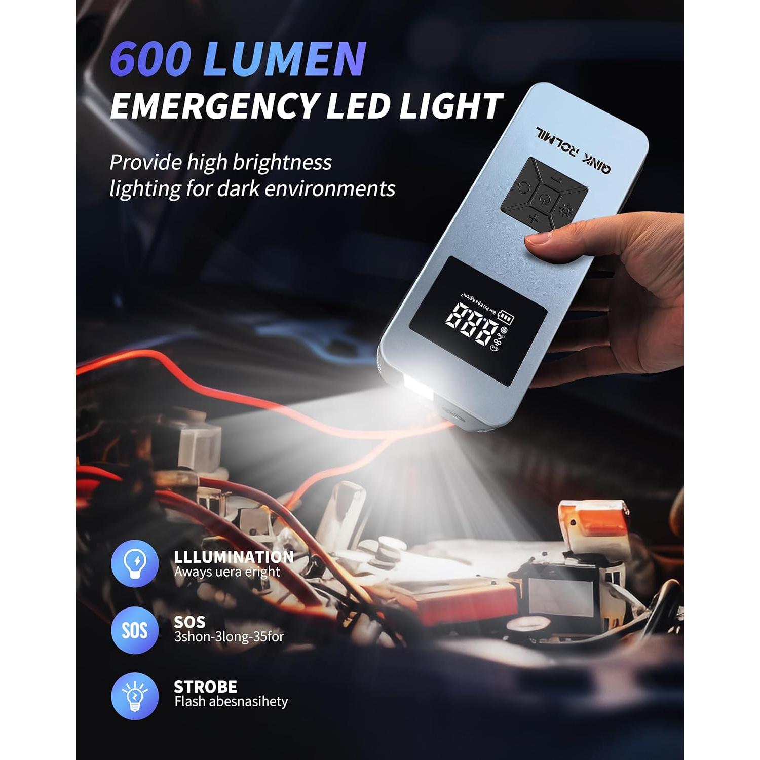 Arrancador de Salto QINK ROLMIL LX0301 con Compresor 8000A