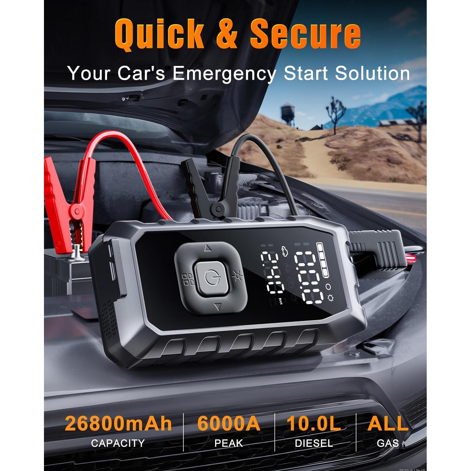 Compresor de Aire Portátil Thmomex PQ225 180 PSI Carga Rápida