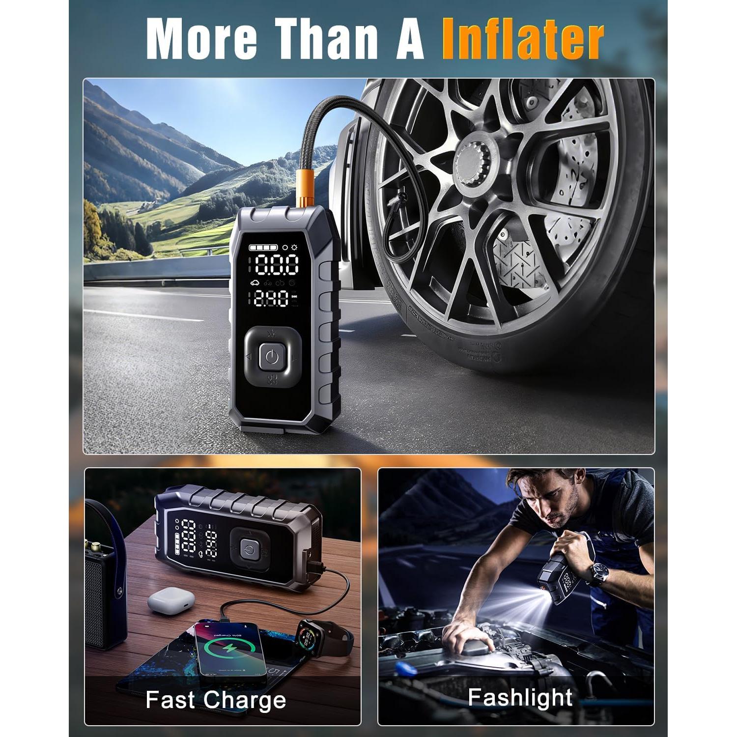 Compresor de Aire Portátil Thmomex PQ225 180 PSI Carga Rápida