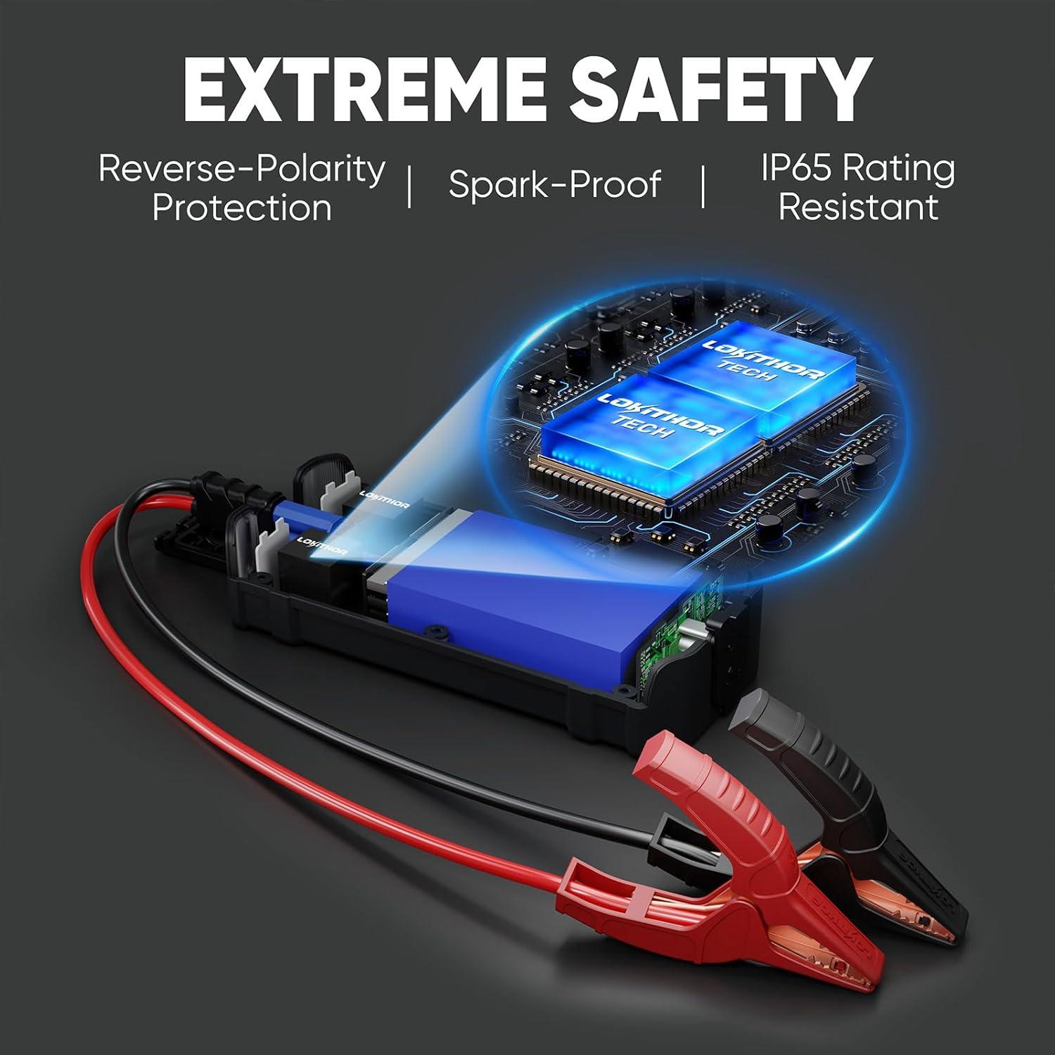 Arrancador de Batería LOKITHOR J401 2500A 12V Carga Rápida