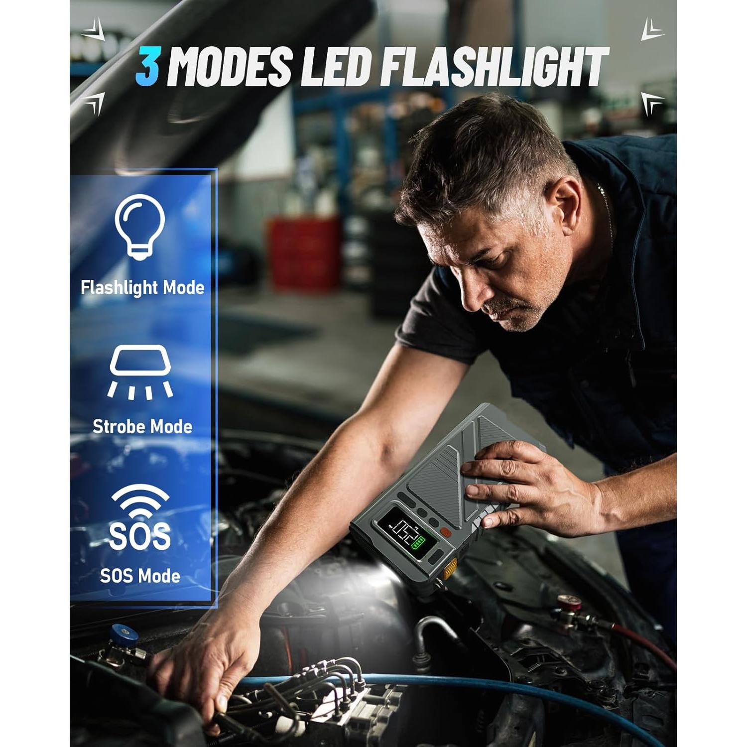 Arrancador de Salto Pabulum SU7 9000A con Compresor 150PSI