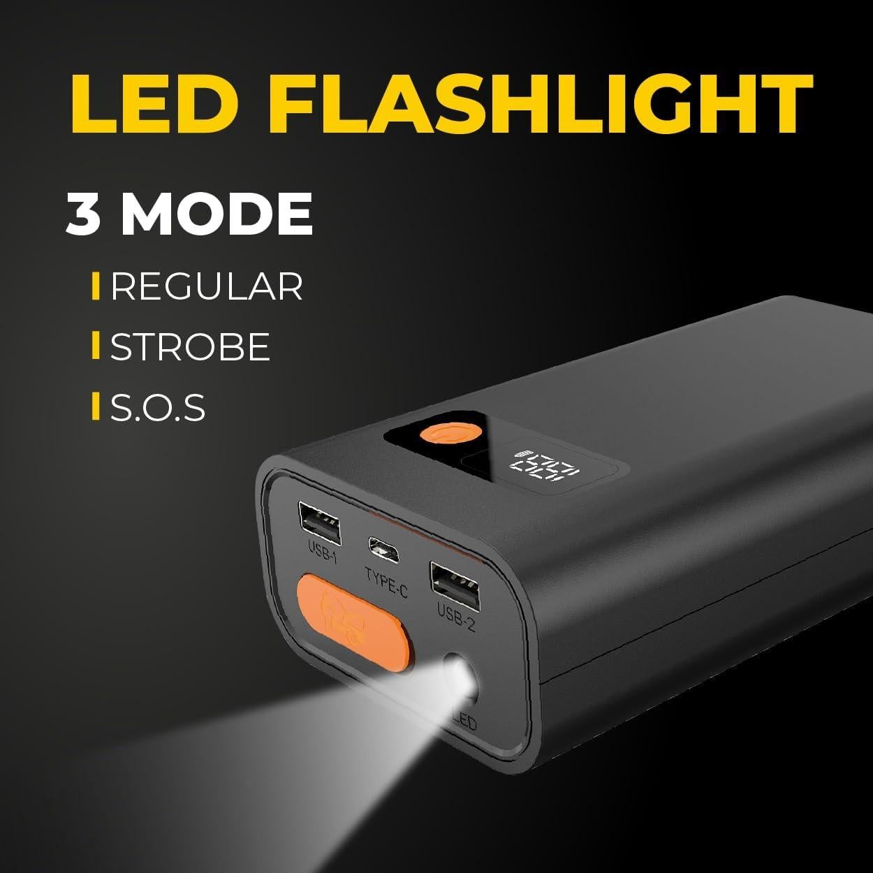 Arrancador de Salto RAPIKITS ST-148 14800mAh 12V Pantalla LCD