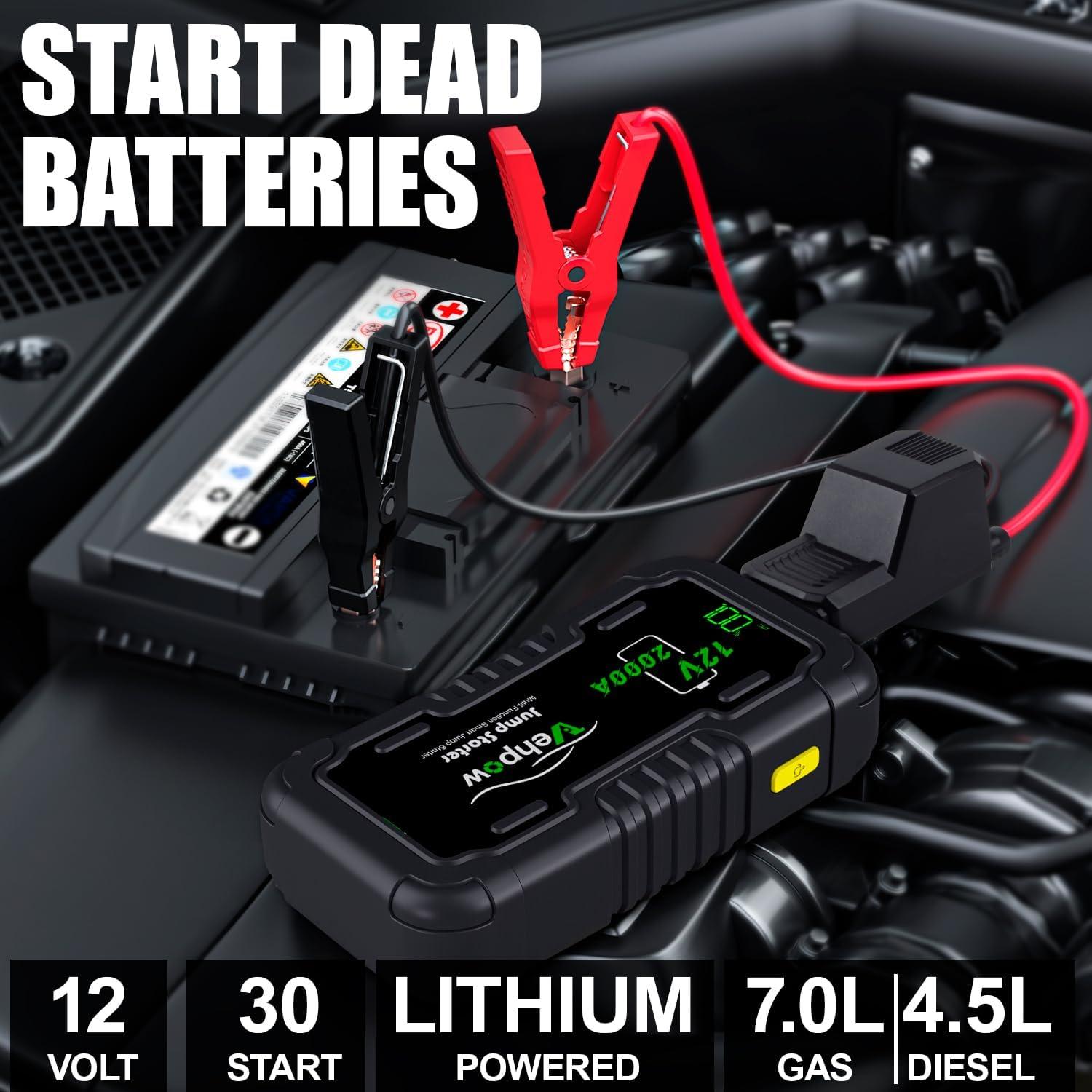 Arrancador de Batería Vehpow S903 2000A 20000mAh Portátil