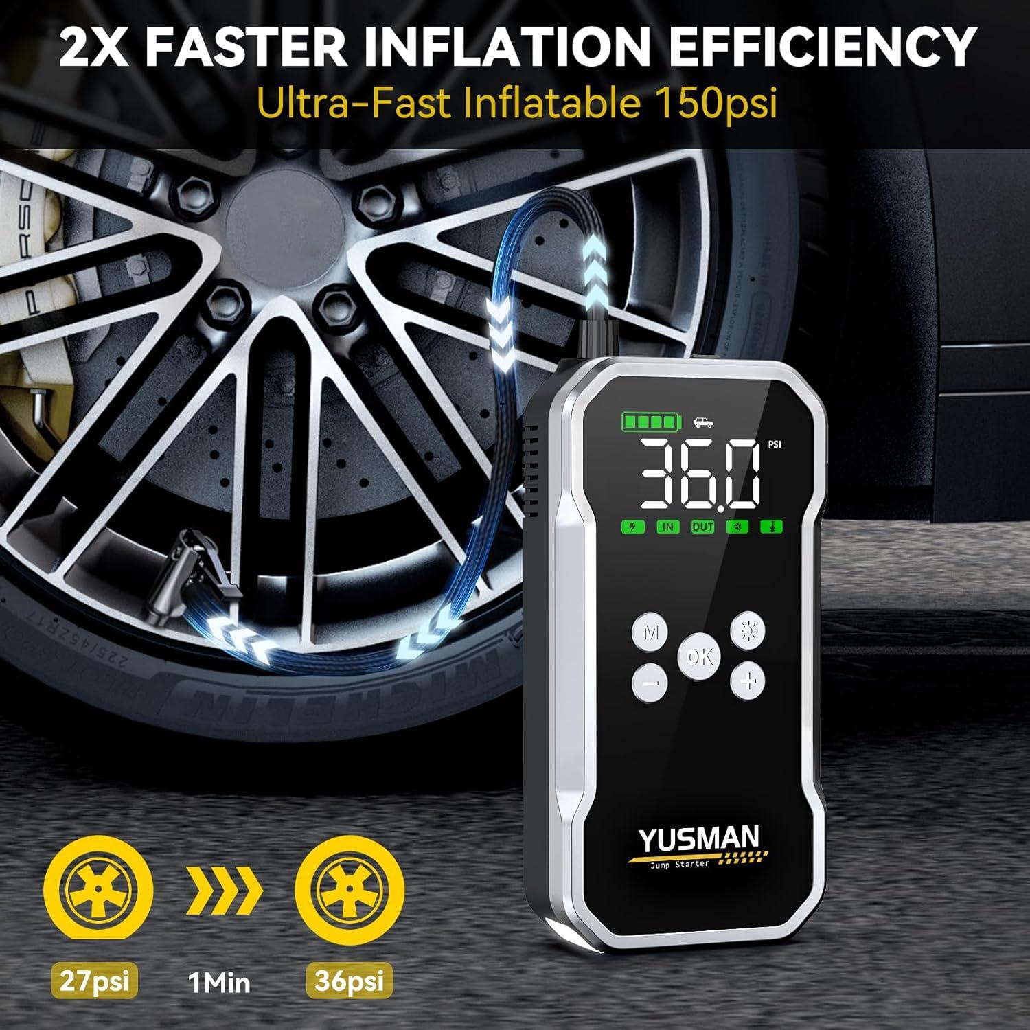 Arrancador de Salto YUSMAN F03 6000A con Compresor 150PSI