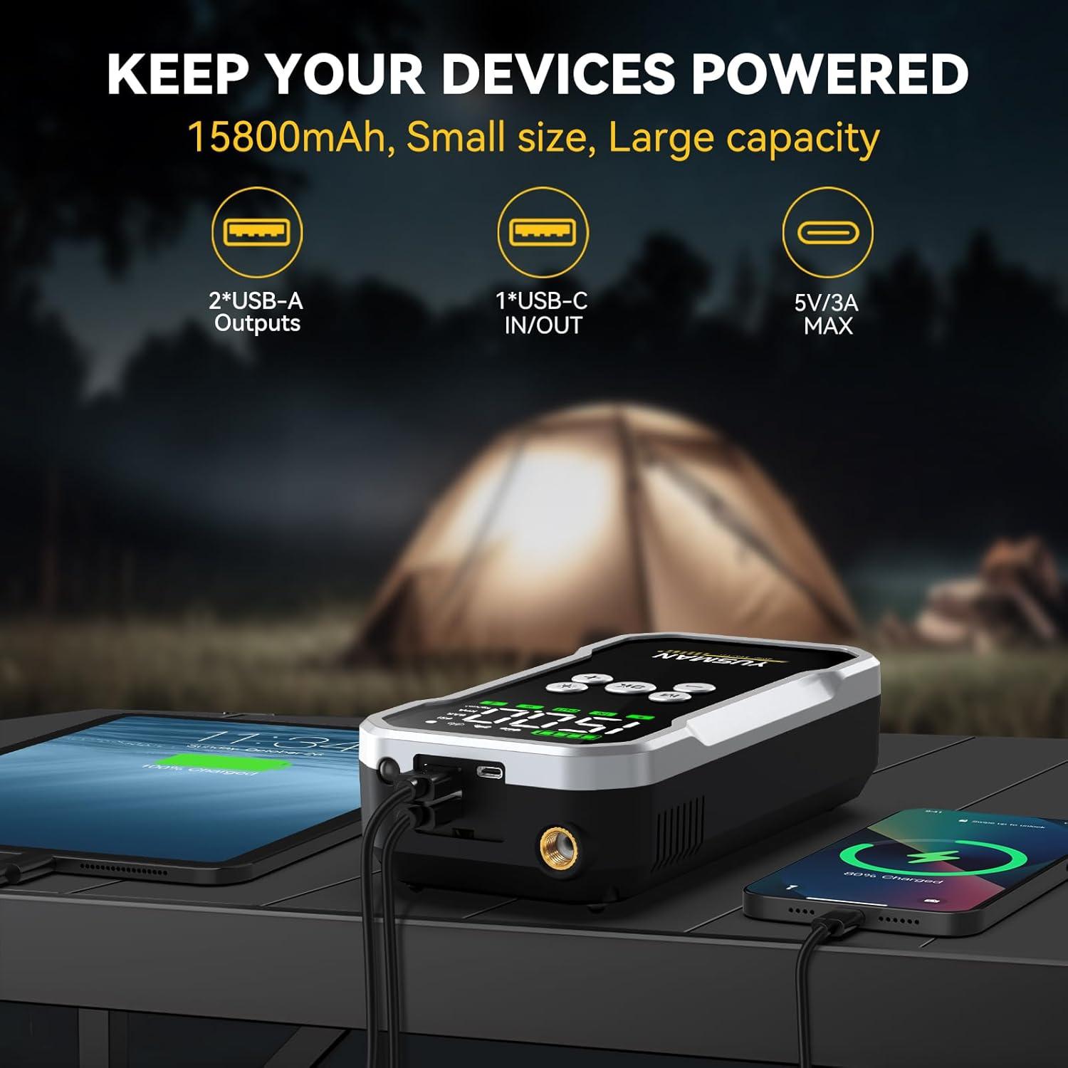 Arrancador de Salto YUSMAN F03 6000A con Compresor 150PSI