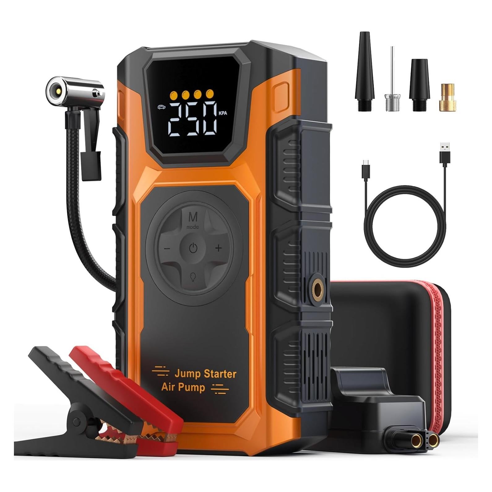 Arrancador de Salto 5000A Featou V2 con Compresor 150 PSI