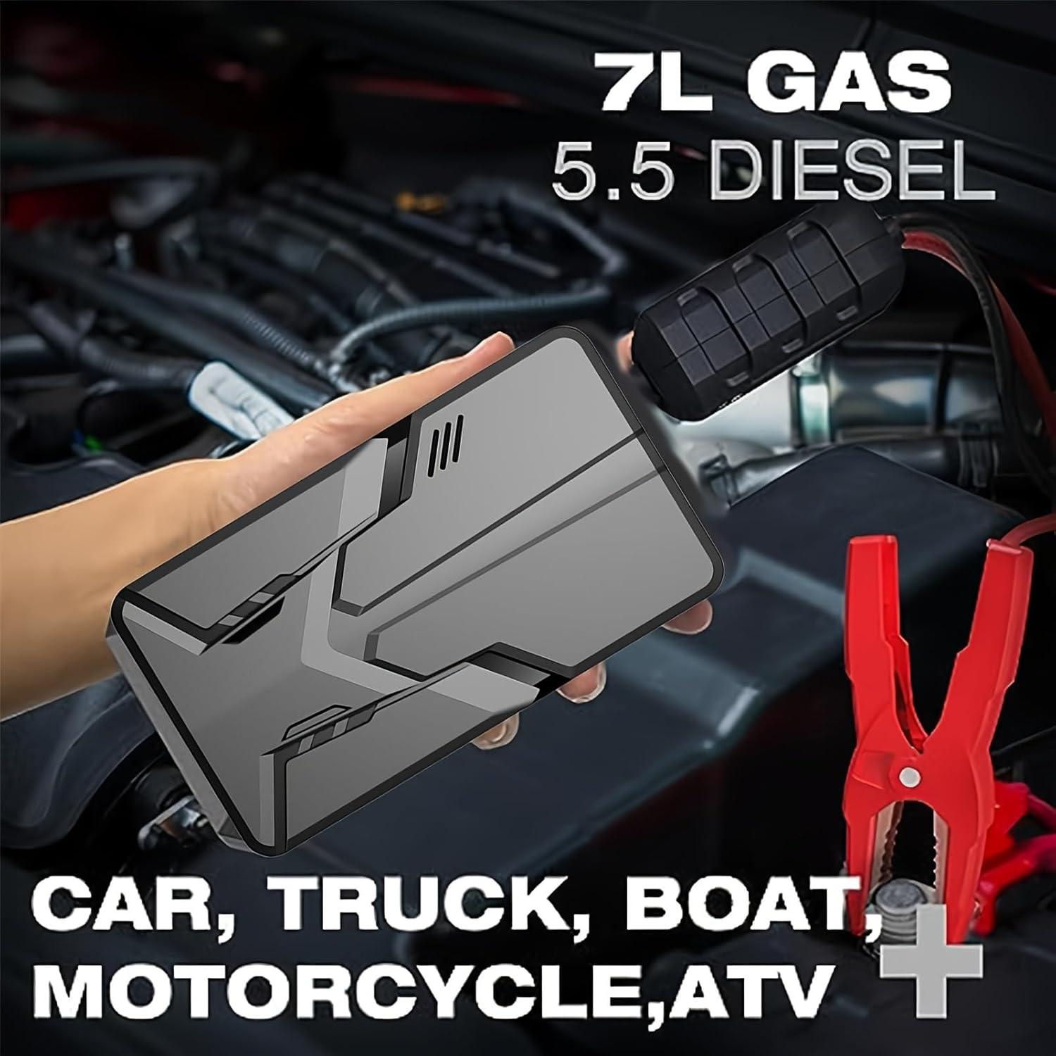 Arrancador de Coche FOTN 30000mAh 600A 12V Rojo