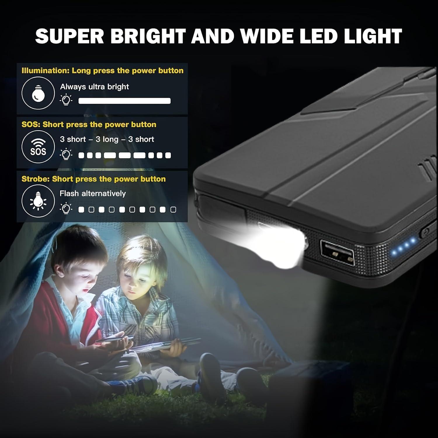 Arrancador de Coche FOTN 30000mAh 600A 12V Rojo