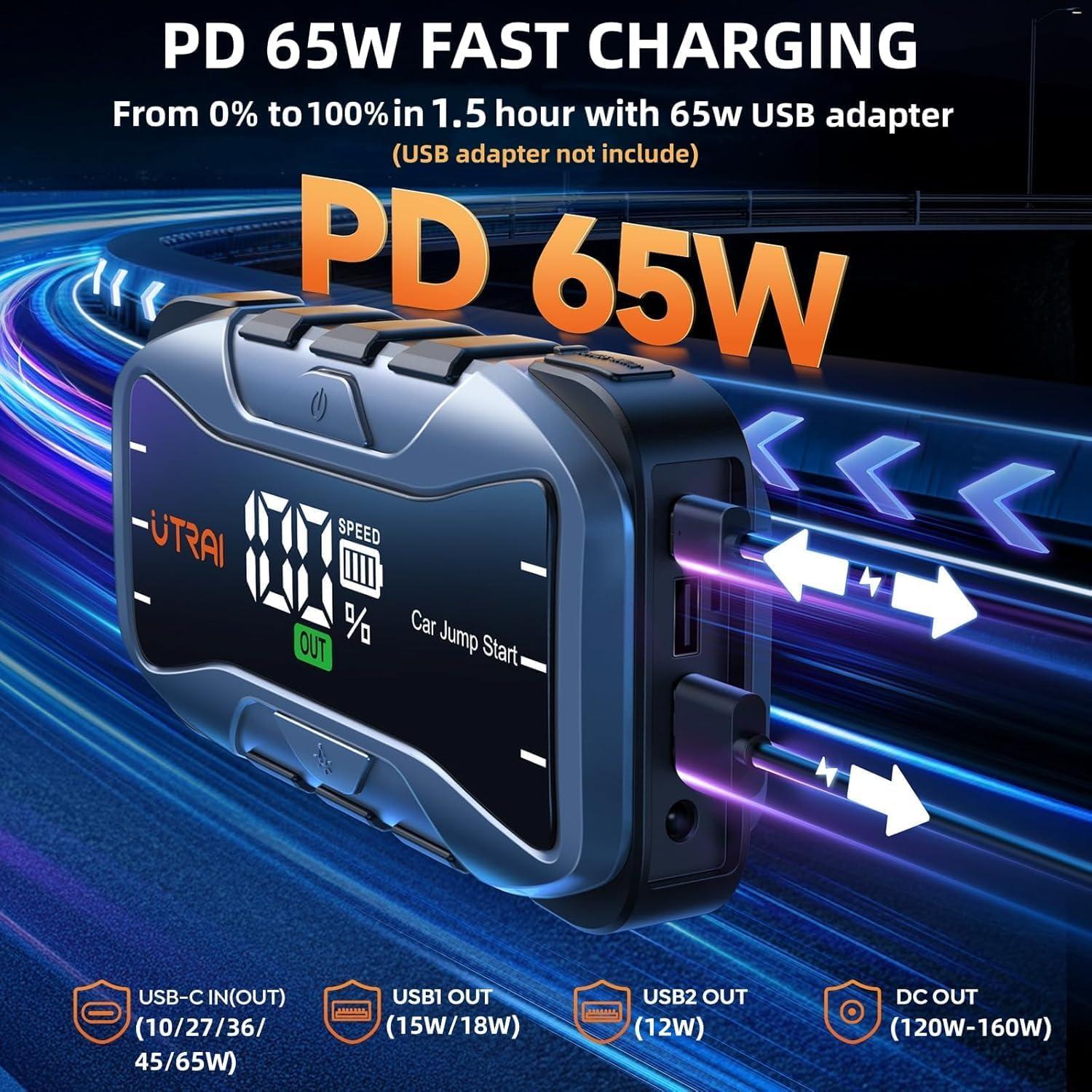 Arrancador Portátil UTRAI JS-10 8000A 27000mAh 12V