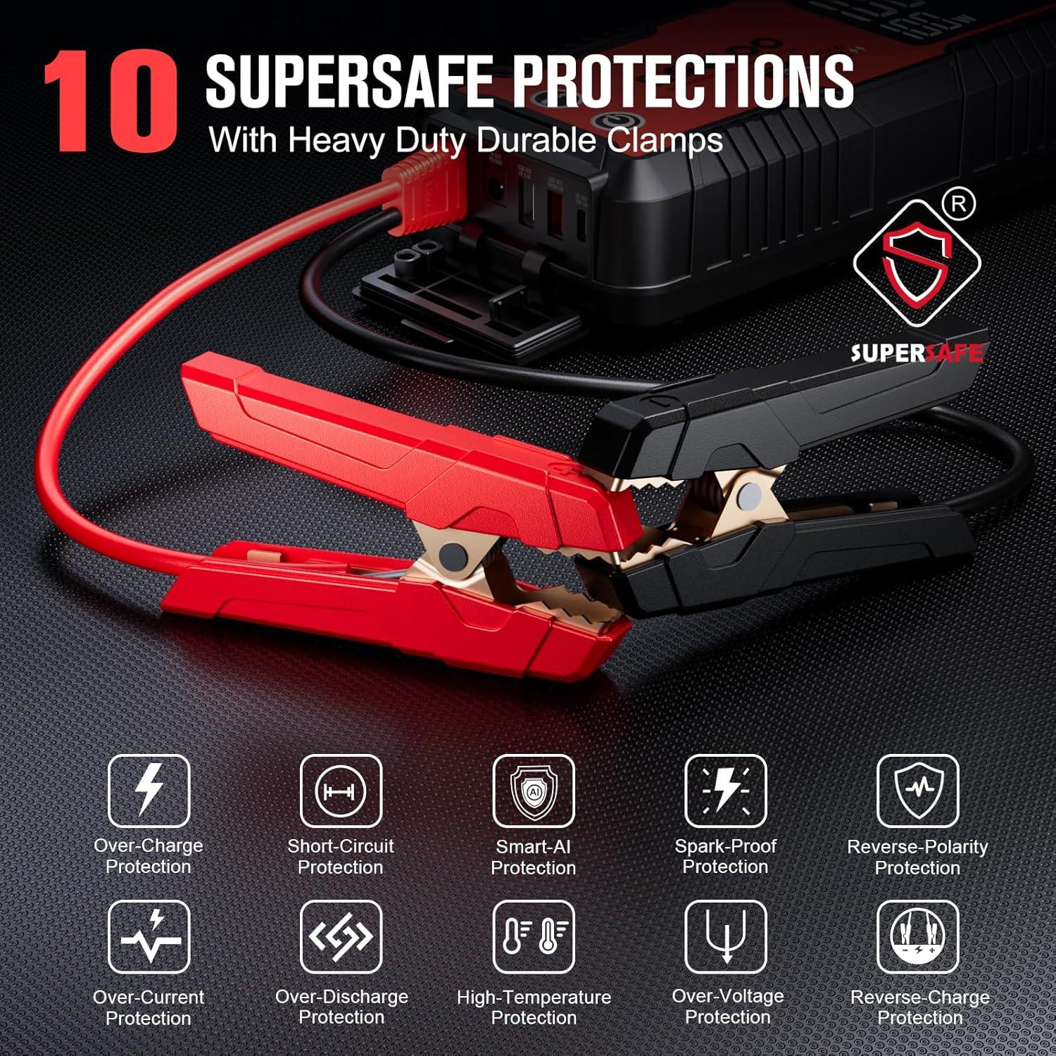 Arrancador de Coche GOOLOO GT6000 6000A Carga Rápida 100W