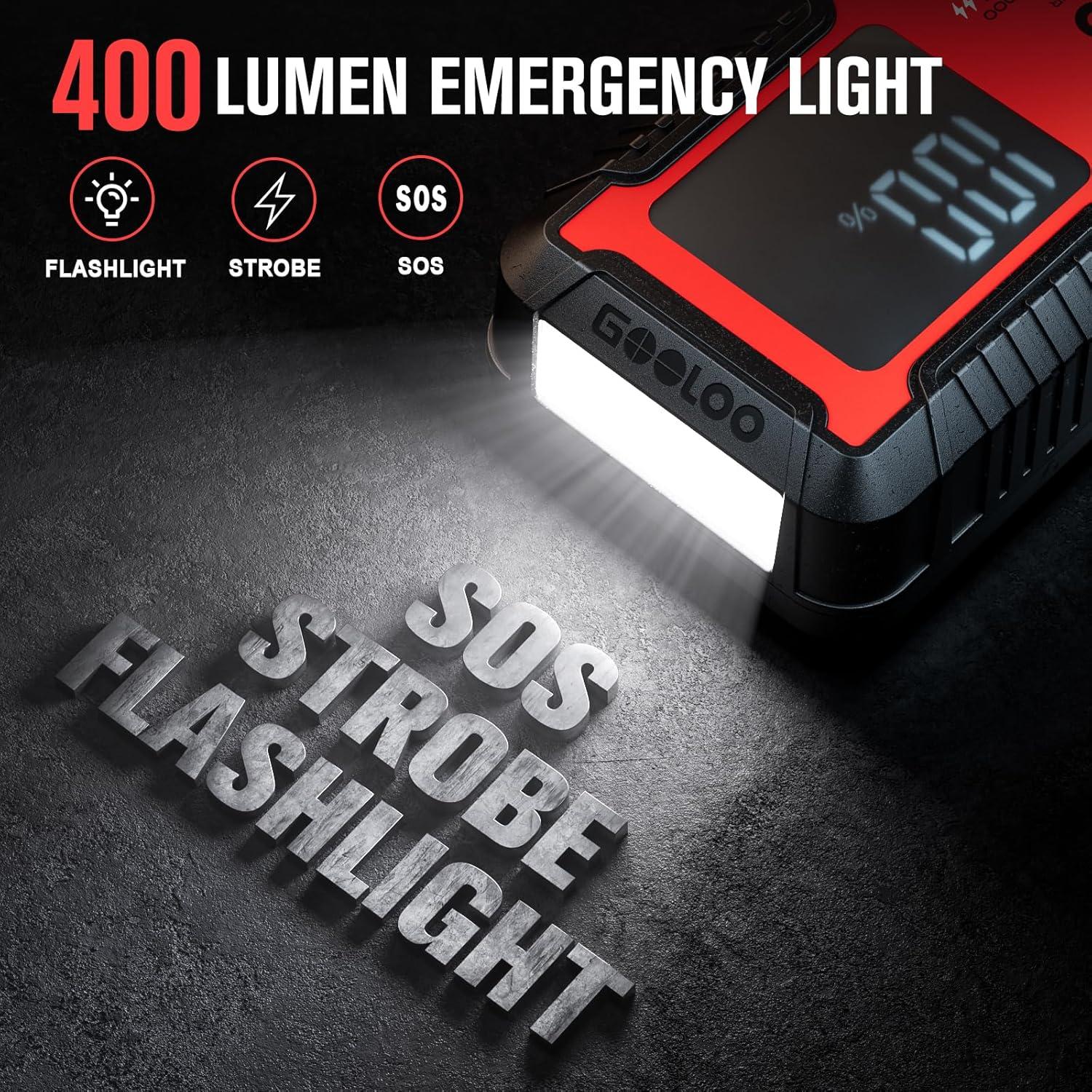 Arrancador de Coche GOOLOO GT6000 6000A Carga Rápida 100W