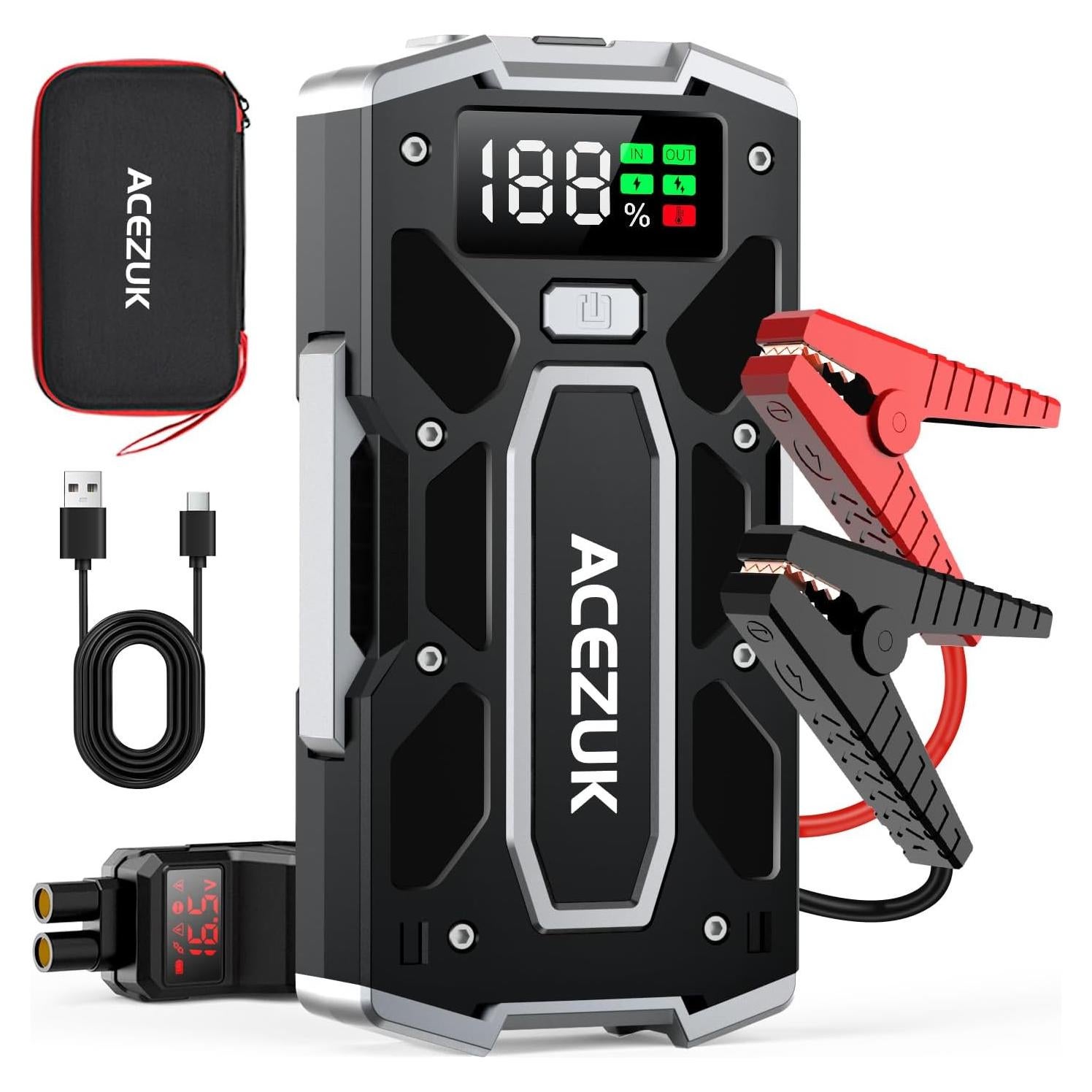 Arrancador de Batería ACEZUK M02-V01 8000A Portátil