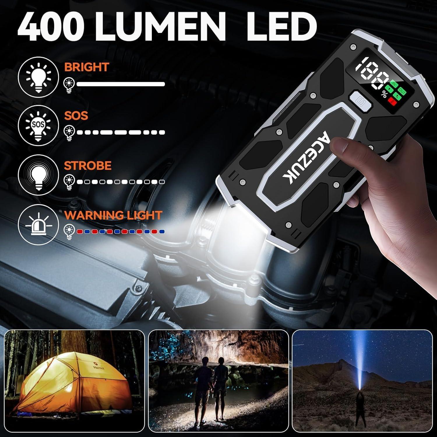 Arrancador de Batería ACEZUK M02-V01 8000A Portátil