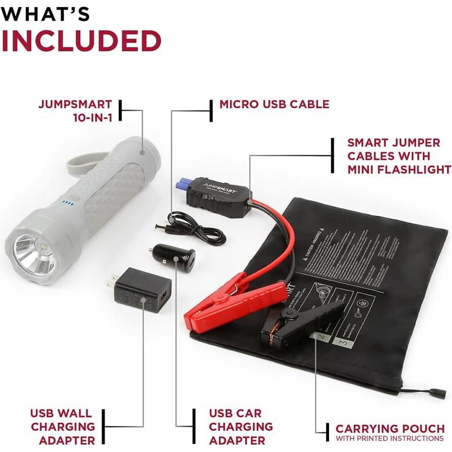 JumpSmart Arrancador de Vehículo 10-en-1 Limitless 800A