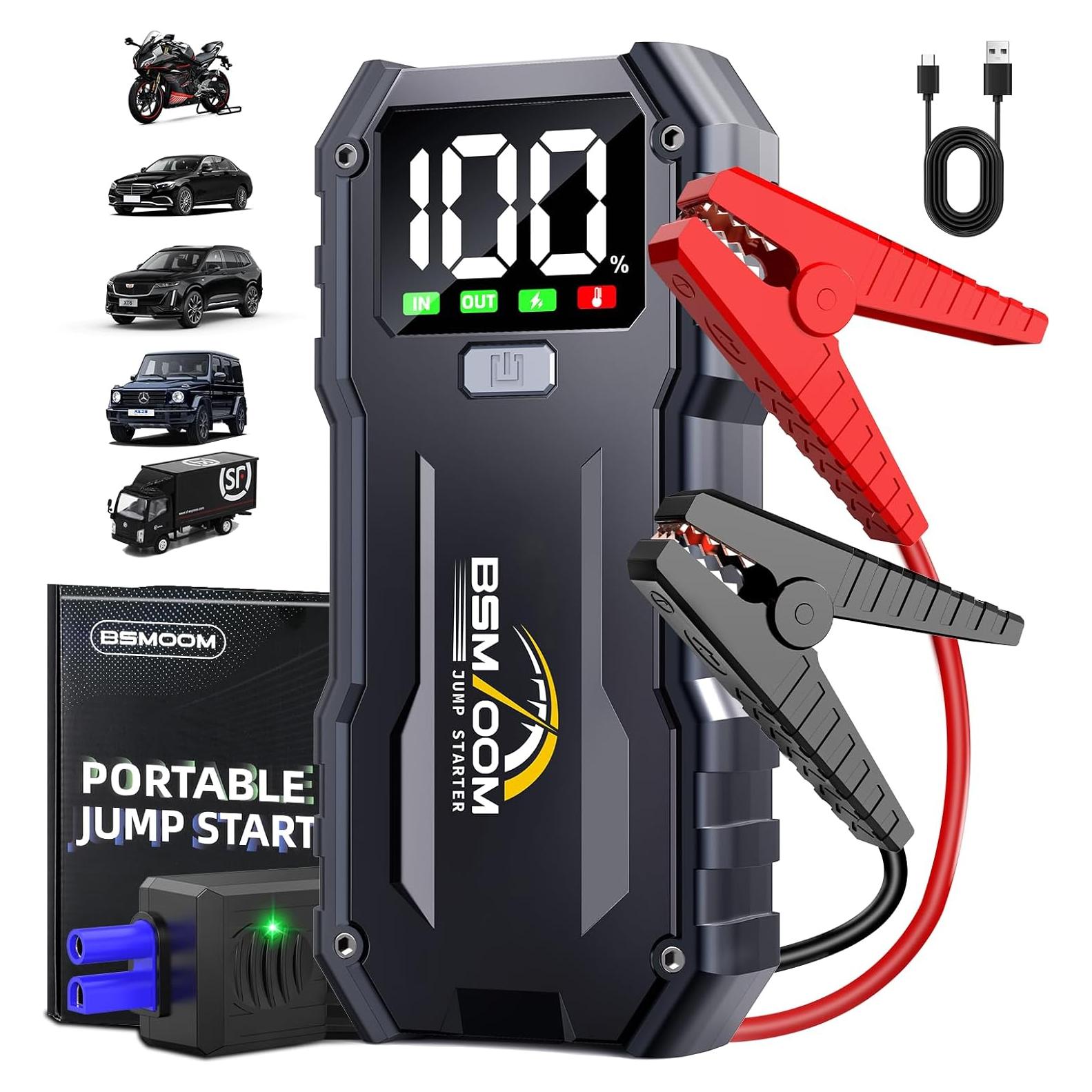 Arrancador de Coche BSMOOM B16 7000A 26800mAh Pantalla LED