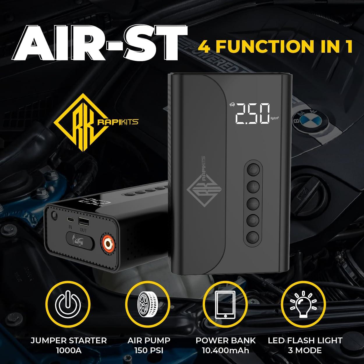 Arrancador de Salto RAPIKITS AIR-ST 10400mAh 150PSI 12V