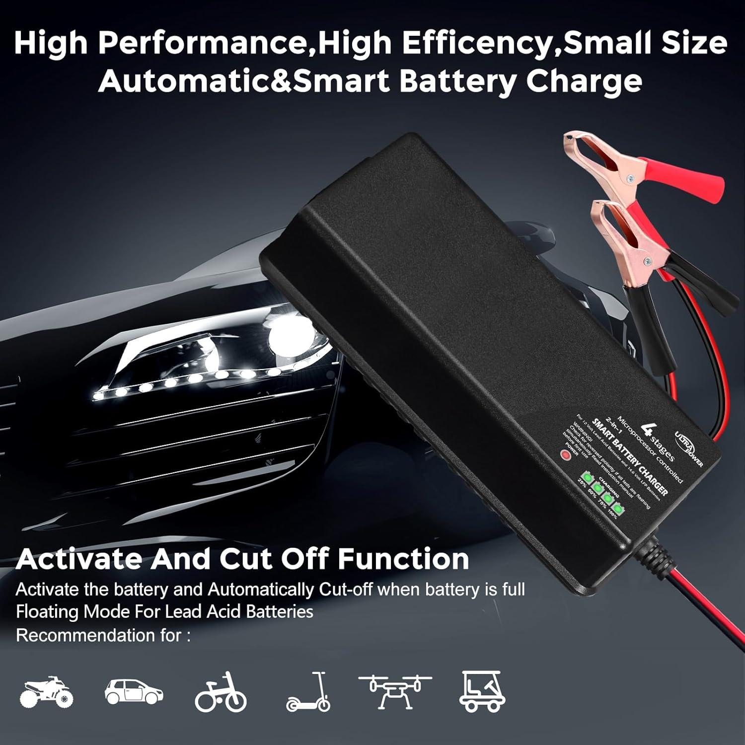 Cargador de Batería LiFePO4 10A ULTRAPOWER 12V-14.6V