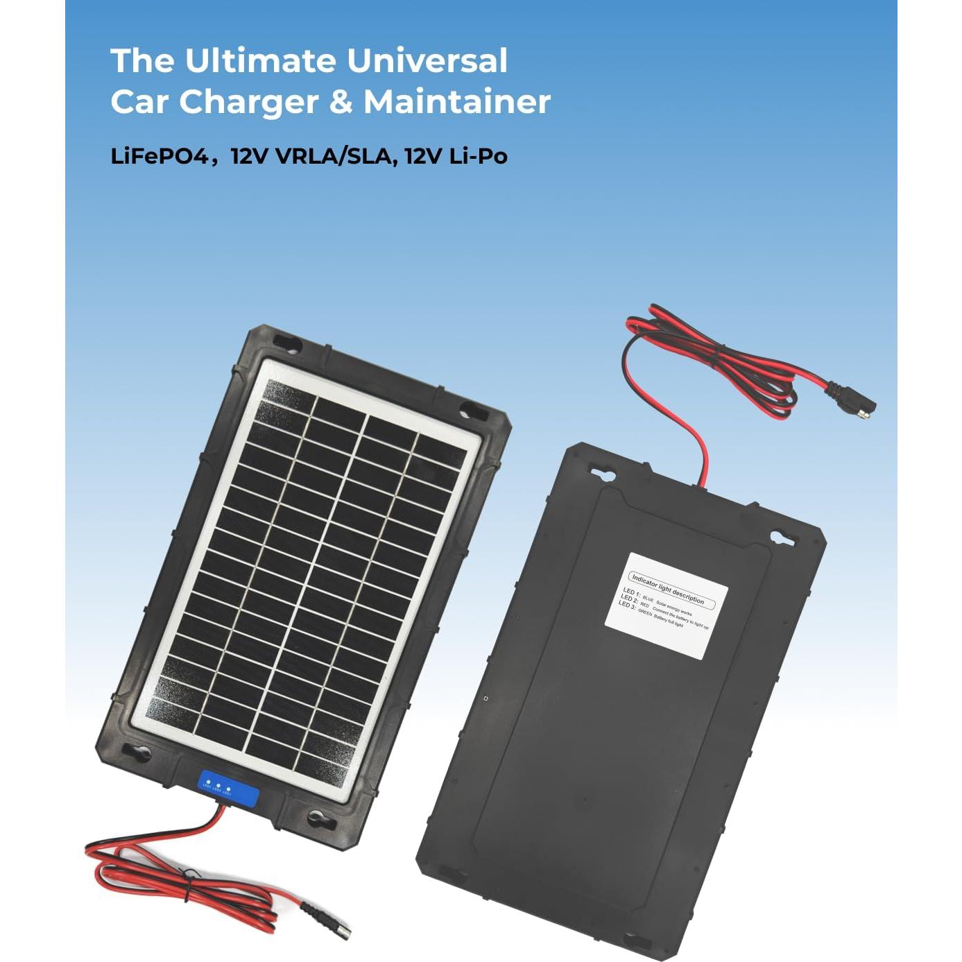 Cargador Solar 10W 12V WININMETA MPPT para Coche y Barco