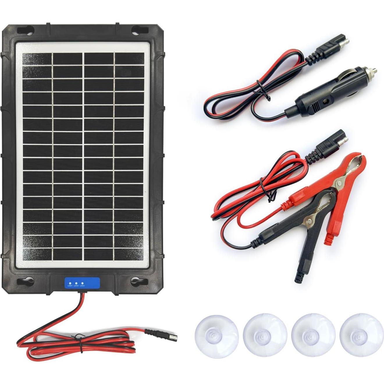 Cargador Solar 10W 12V WININMETA MPPT para Coche y Barco