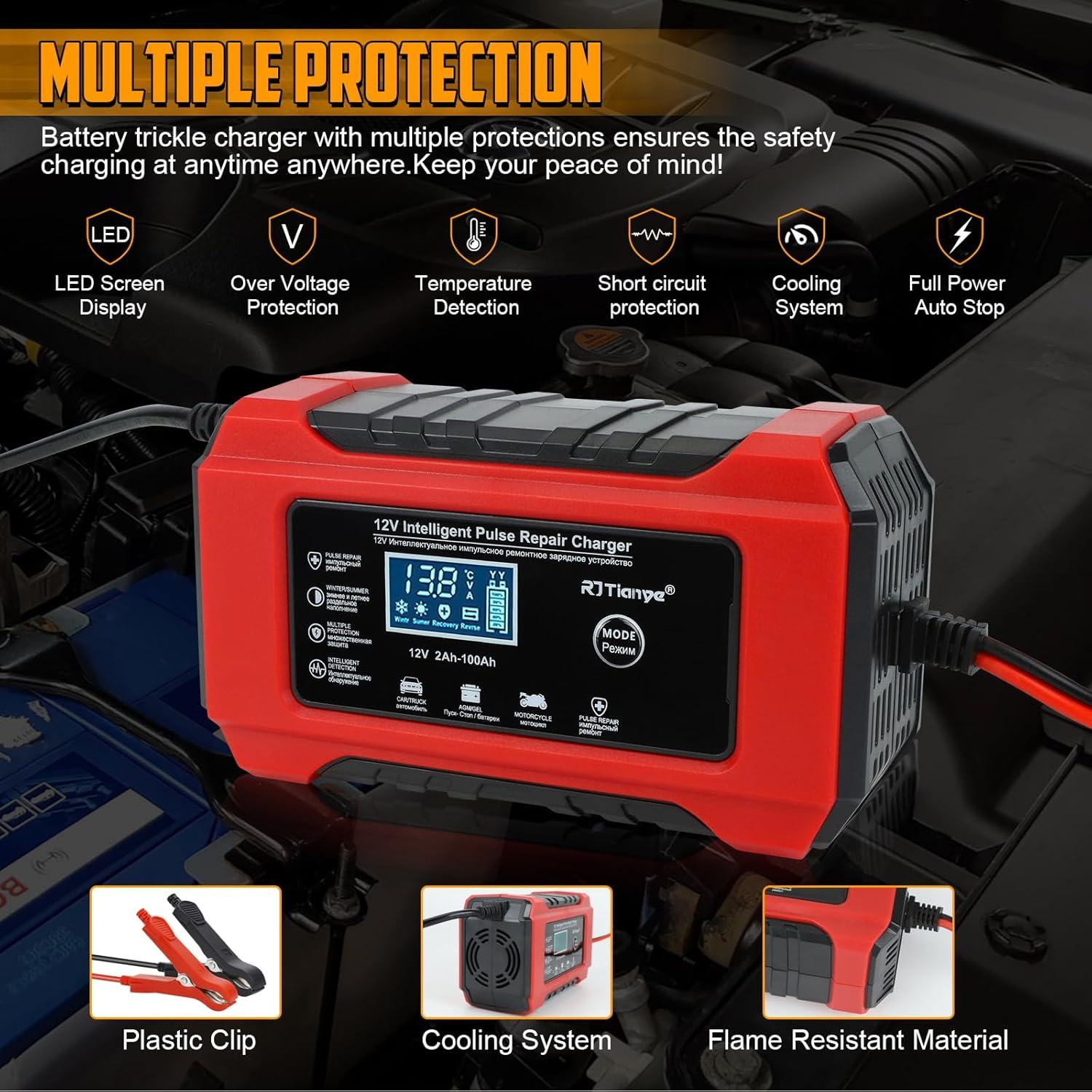 Cargador de Batería Automático TIPHOPE 12V 10A y 24V 5A