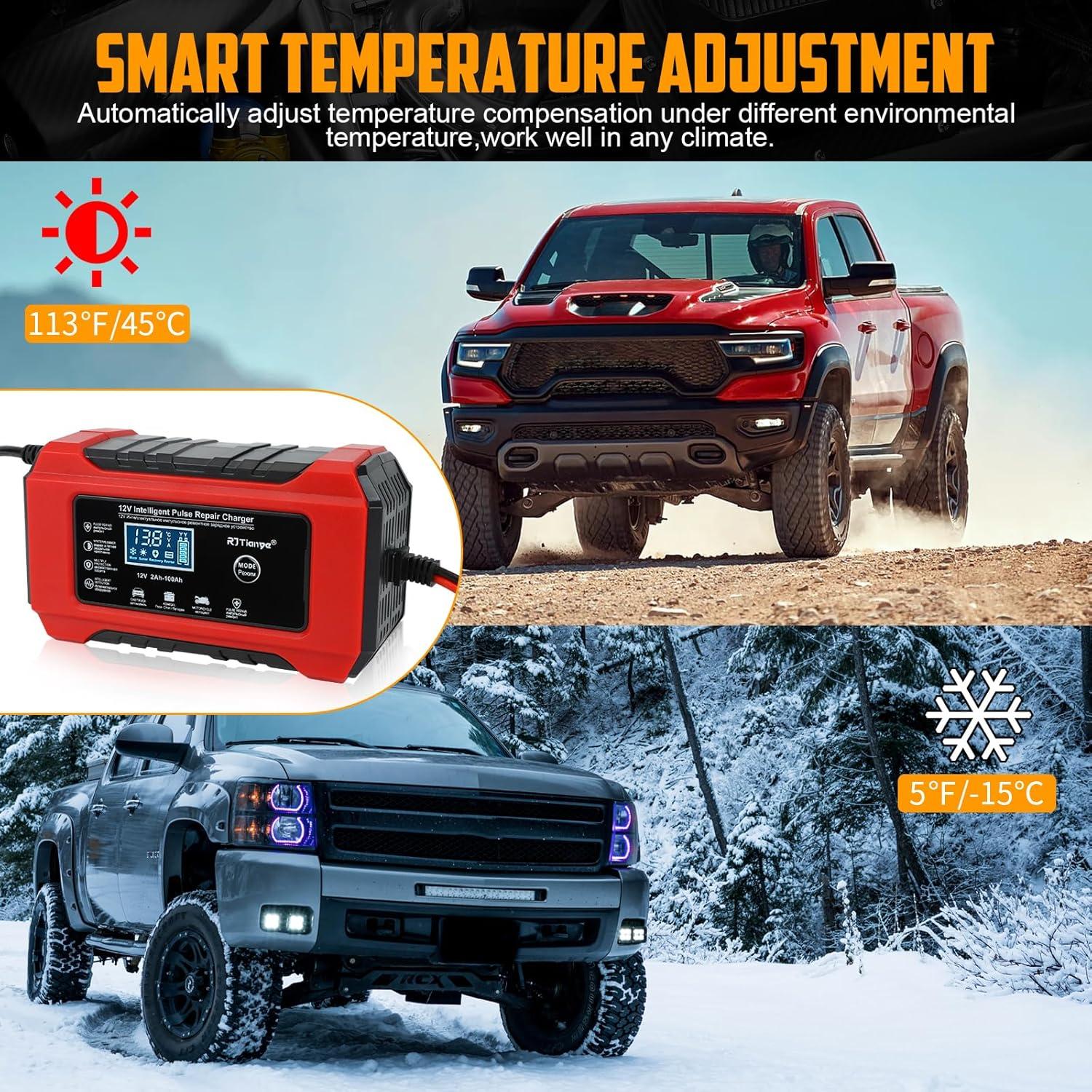 Cargador de Batería Automático TIPHOPE 12V 10A y 24V 5A