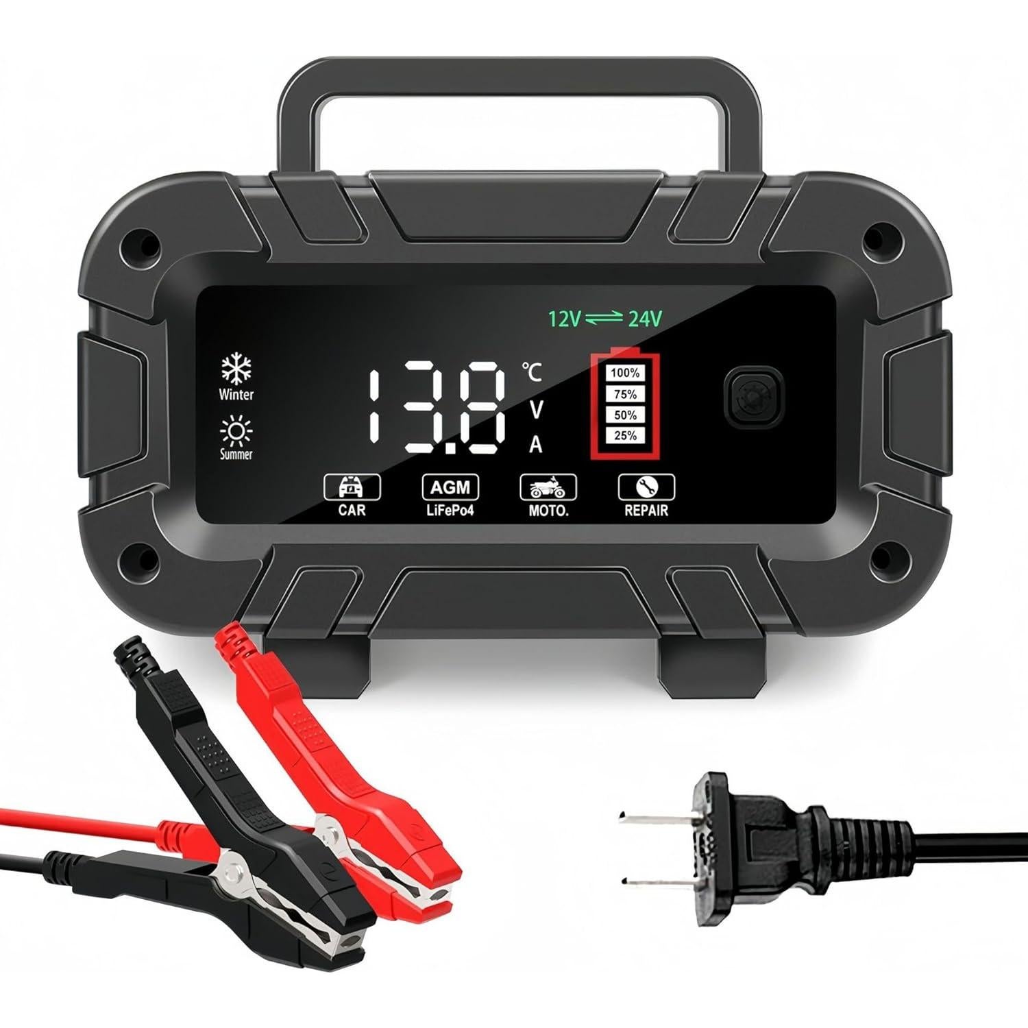 Cargador de Batería Inteligente 12V/24V 20A Genérico
