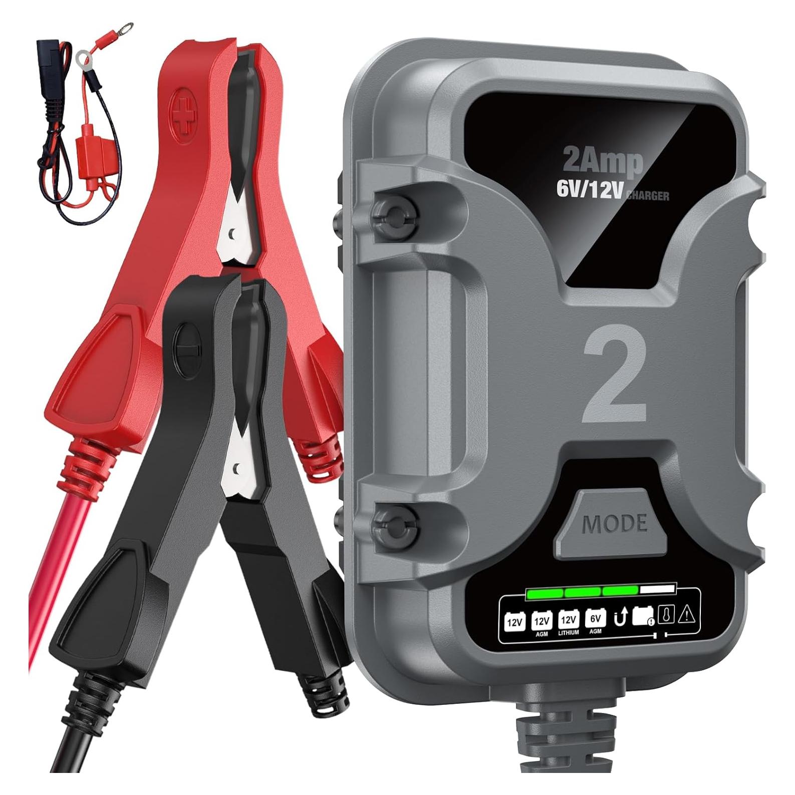 Cargador de Batería Inteligente 2A Zrfmib 6V/12V Mantenedor Automático
