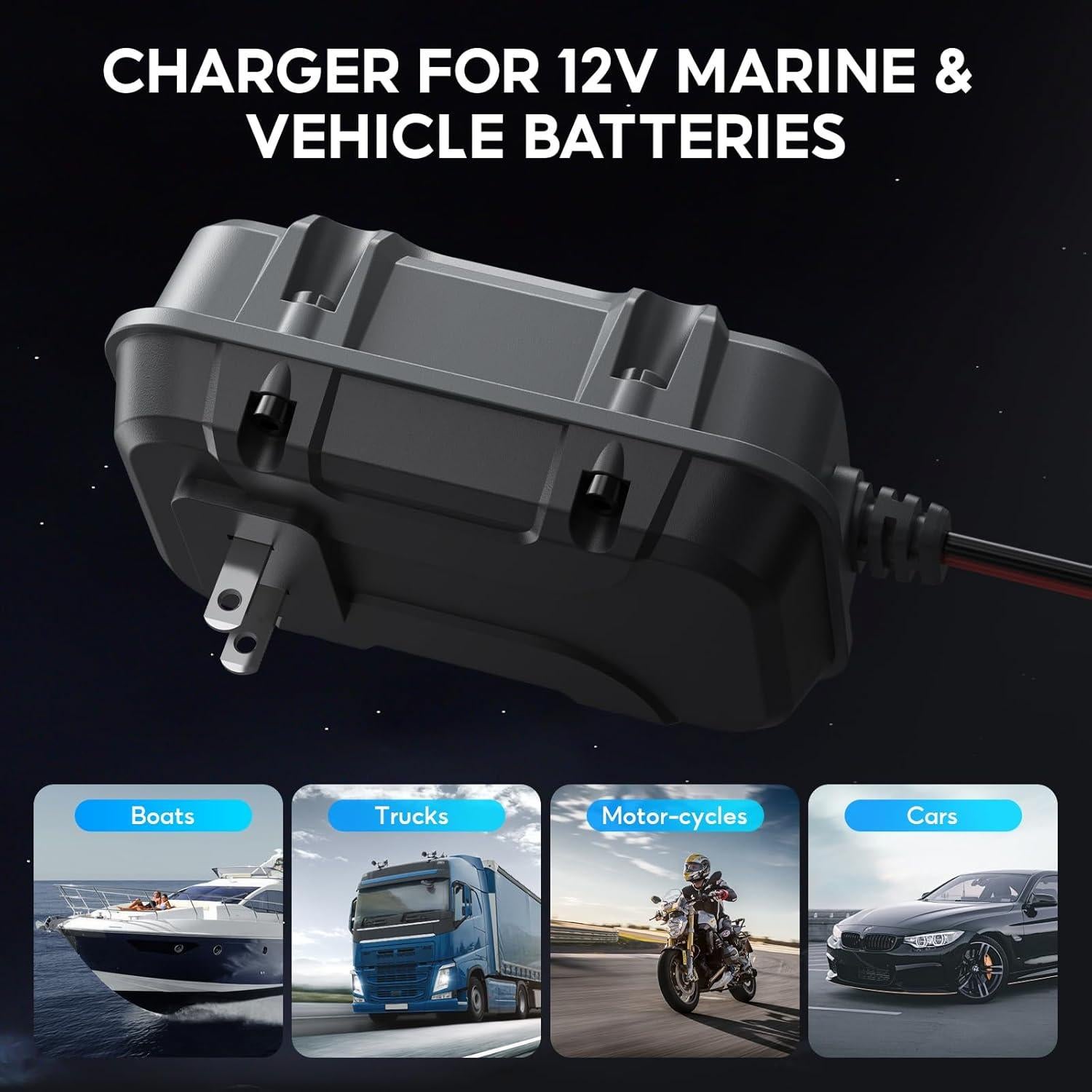 Cargador de Batería Inteligente 2A Zrfmib 6V/12V Mantenedor Automático