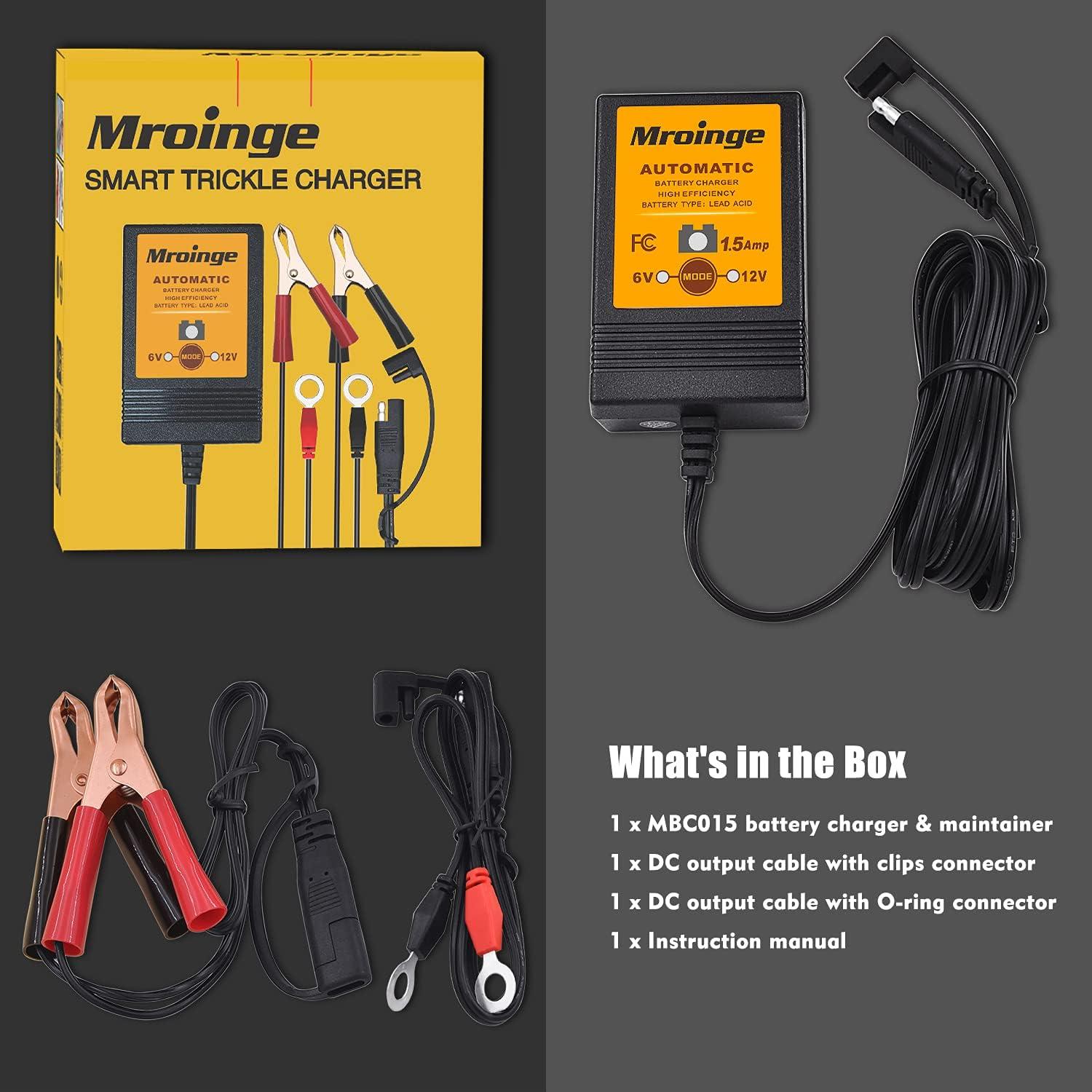 Cargador de Batería Mroinge MBC015 6V/12V 1.5A Automático