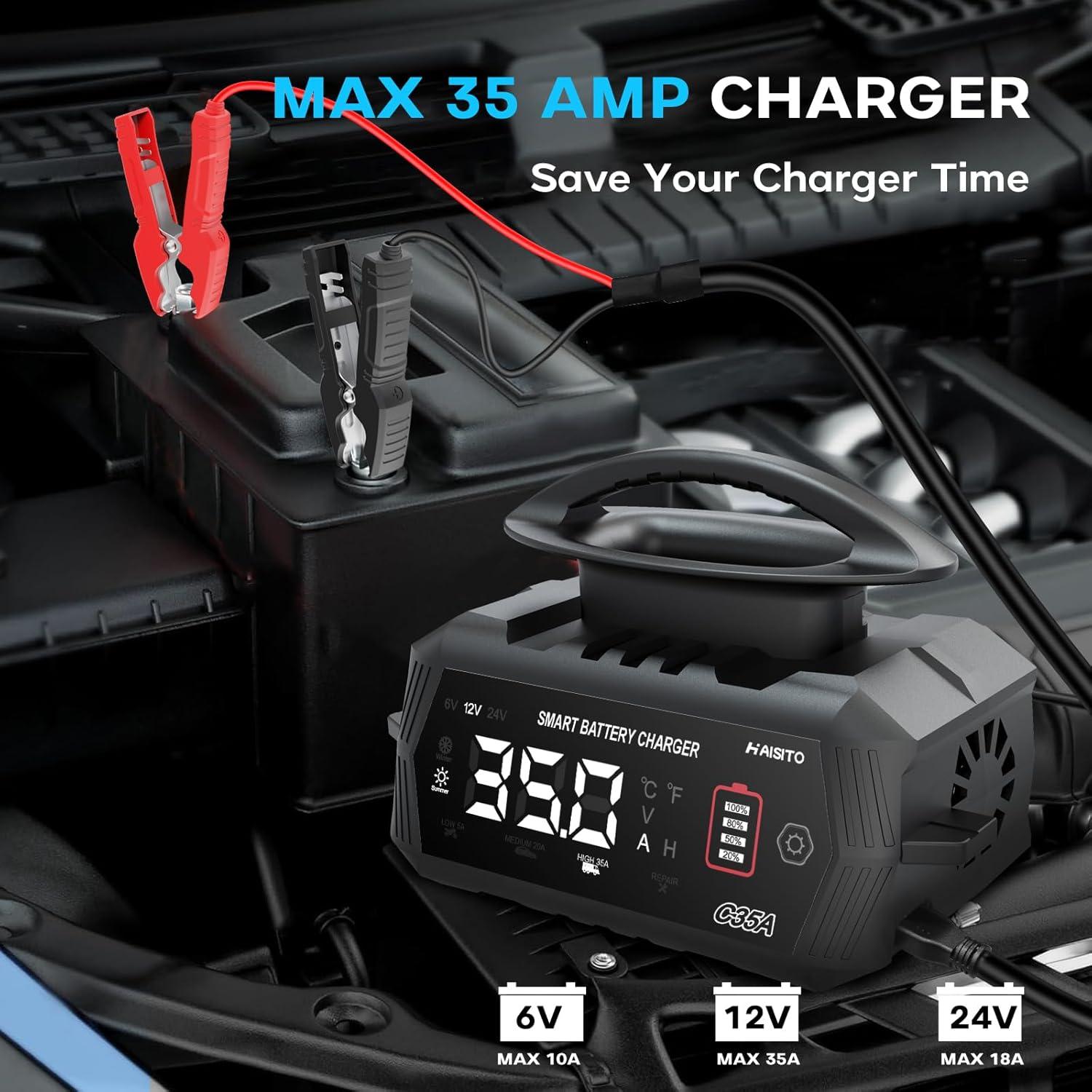 Cargador de Batería Inteligente Dght 6V 10A 12V 35A 24V 18A