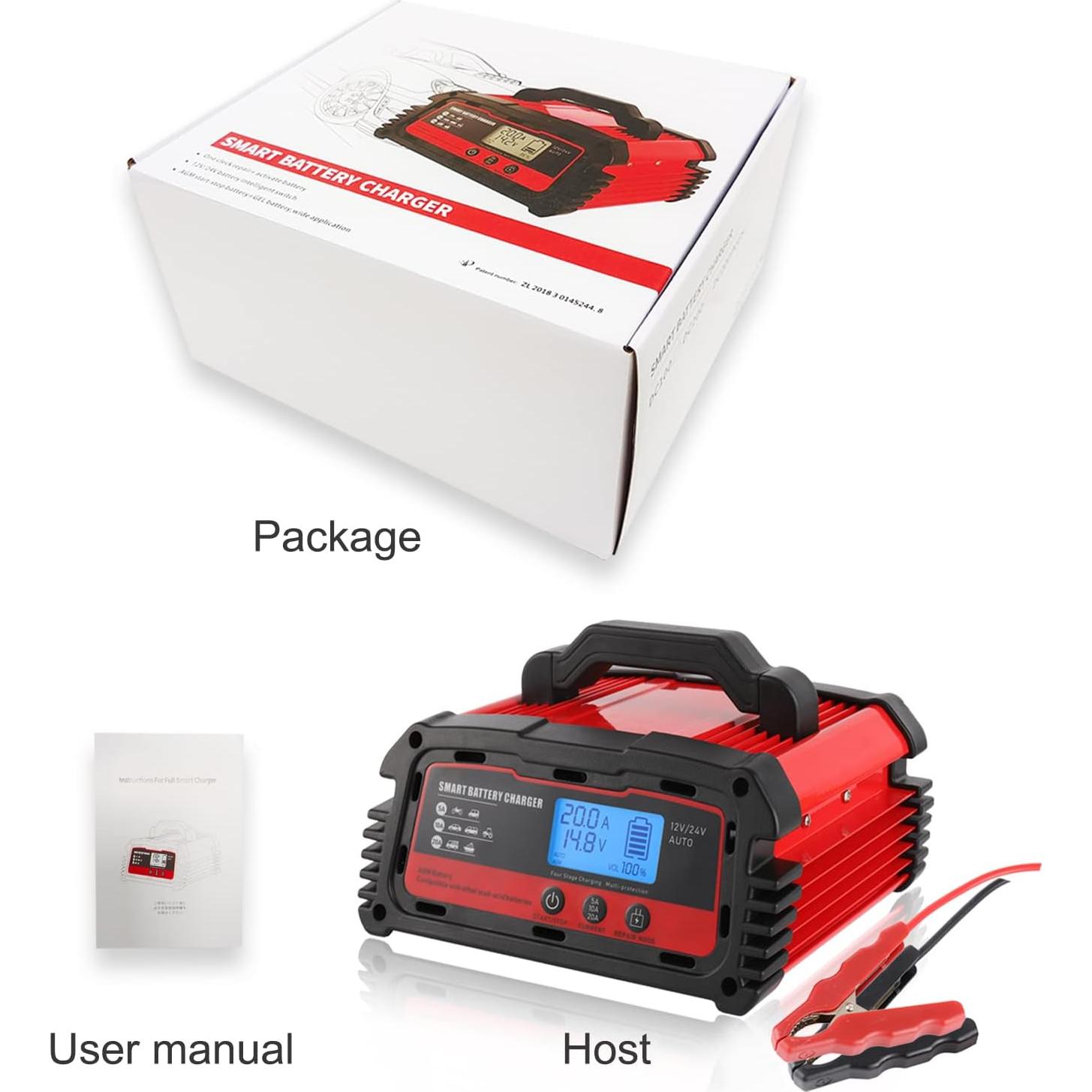 Cargador de Baterías Inteligente 20A 12V/24V Premier Goods