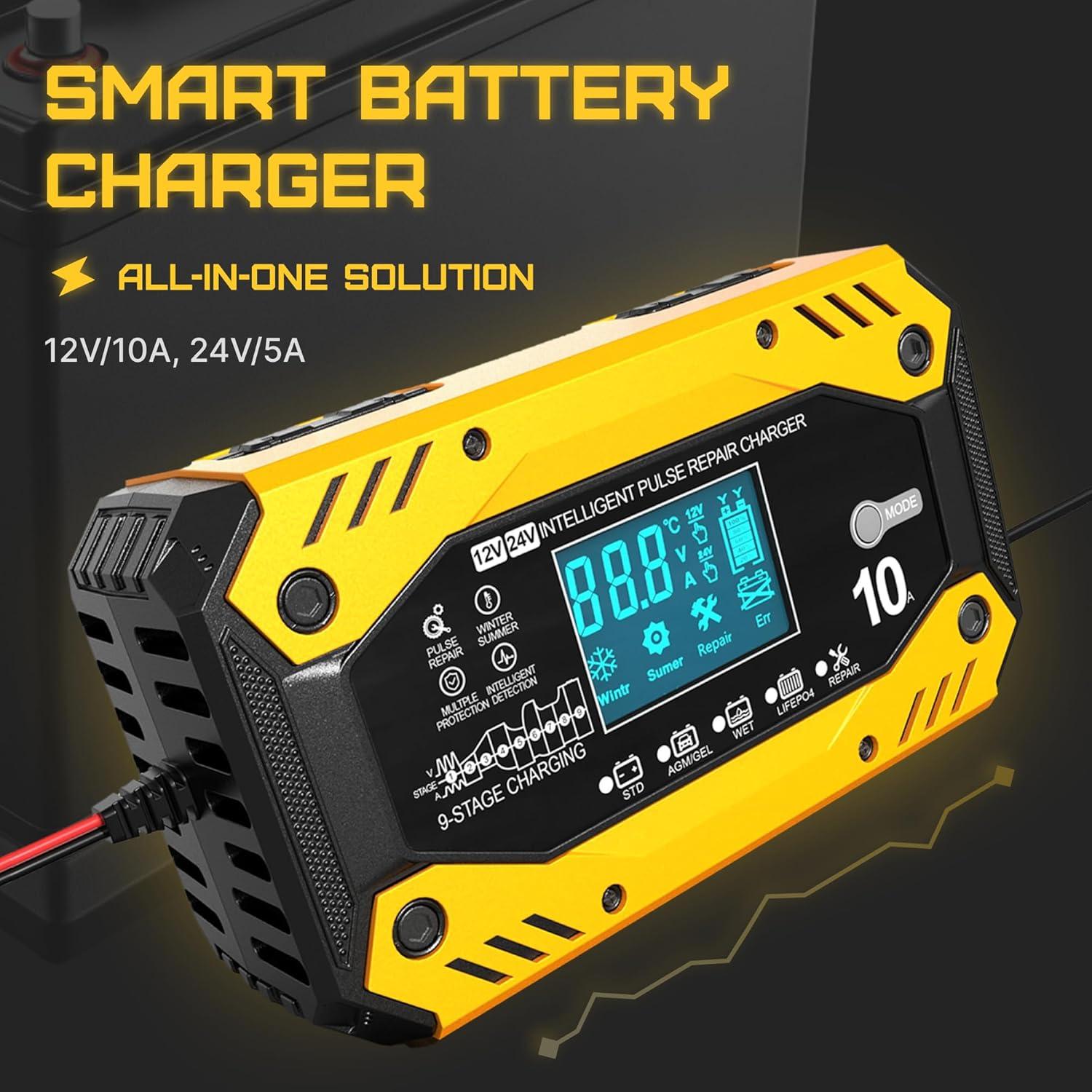 Cargador de Batería Inteligente 10A 12V/24V ESB Automático