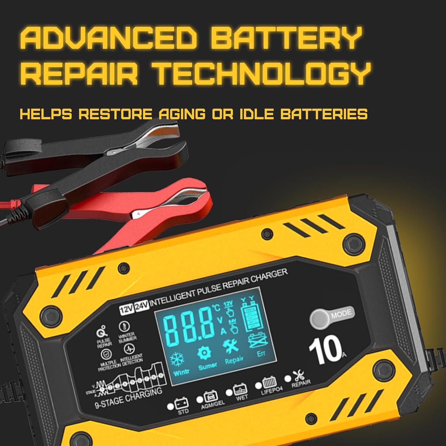 Cargador de Batería Inteligente 10A 12V/24V ESB Automático