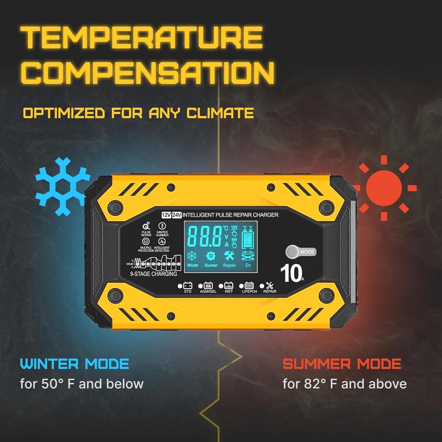 Cargador de Batería Inteligente 10A 12V/24V ESB Automático