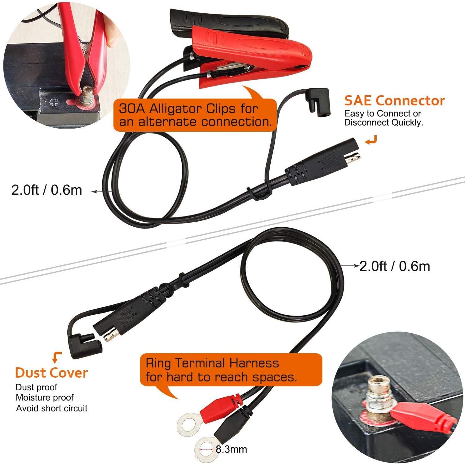 Cargador de Batería Inteligente Suuwer 12V 2A para Auto y Moto