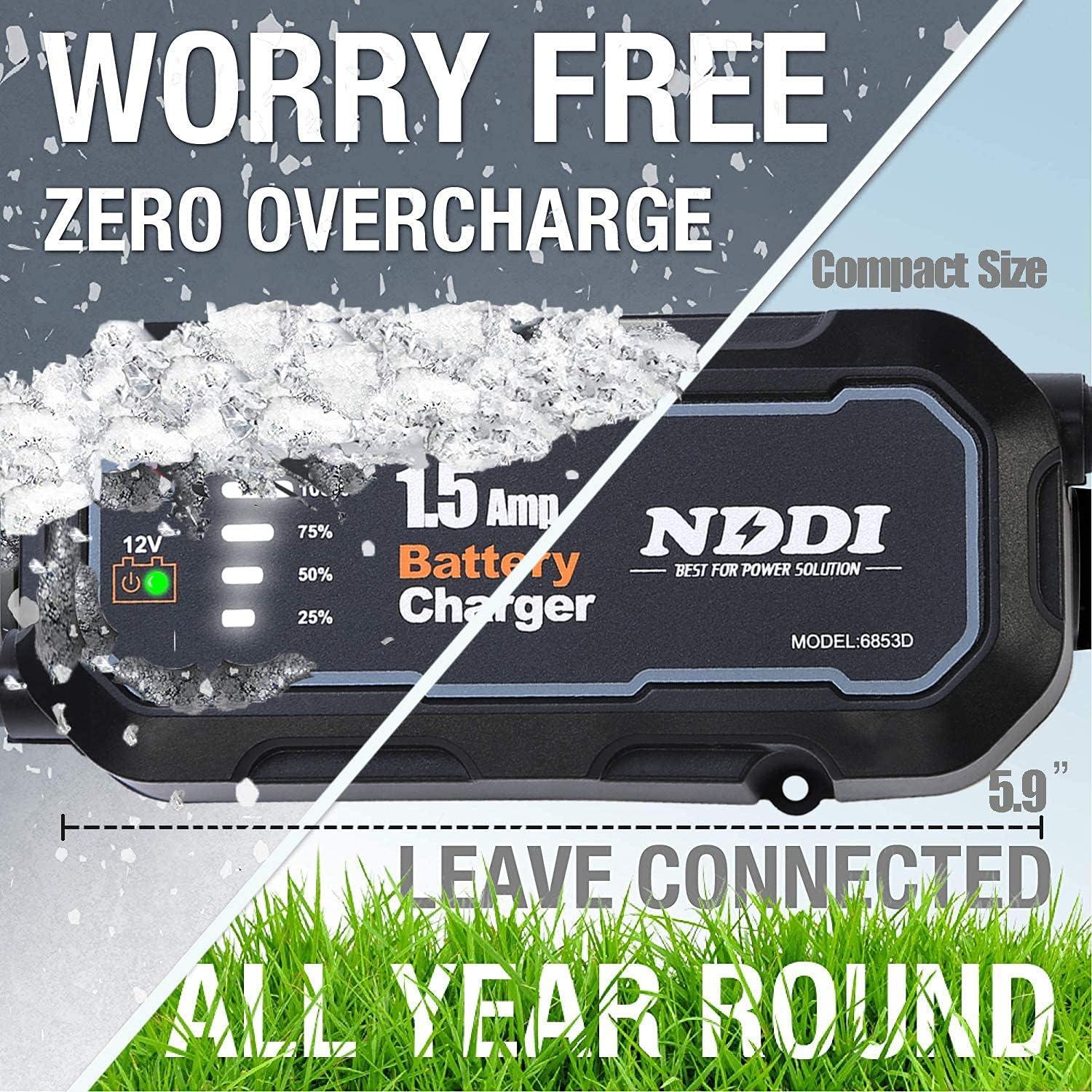 Cargador de Batería Automóvil NDDI 12V 1.5A Inteligente