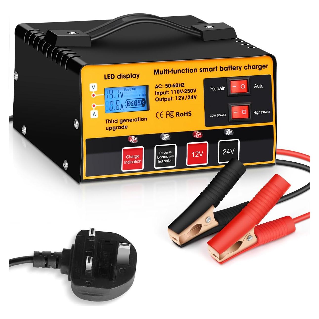 Cargador de Batería Automático Outerman MF-2C 12V/24V 12A