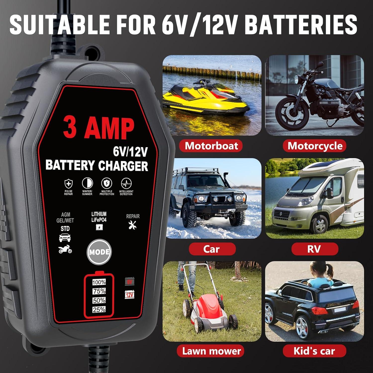 Cargadores de Batería Inteligentes WPKJ 3A - Paquete de 2