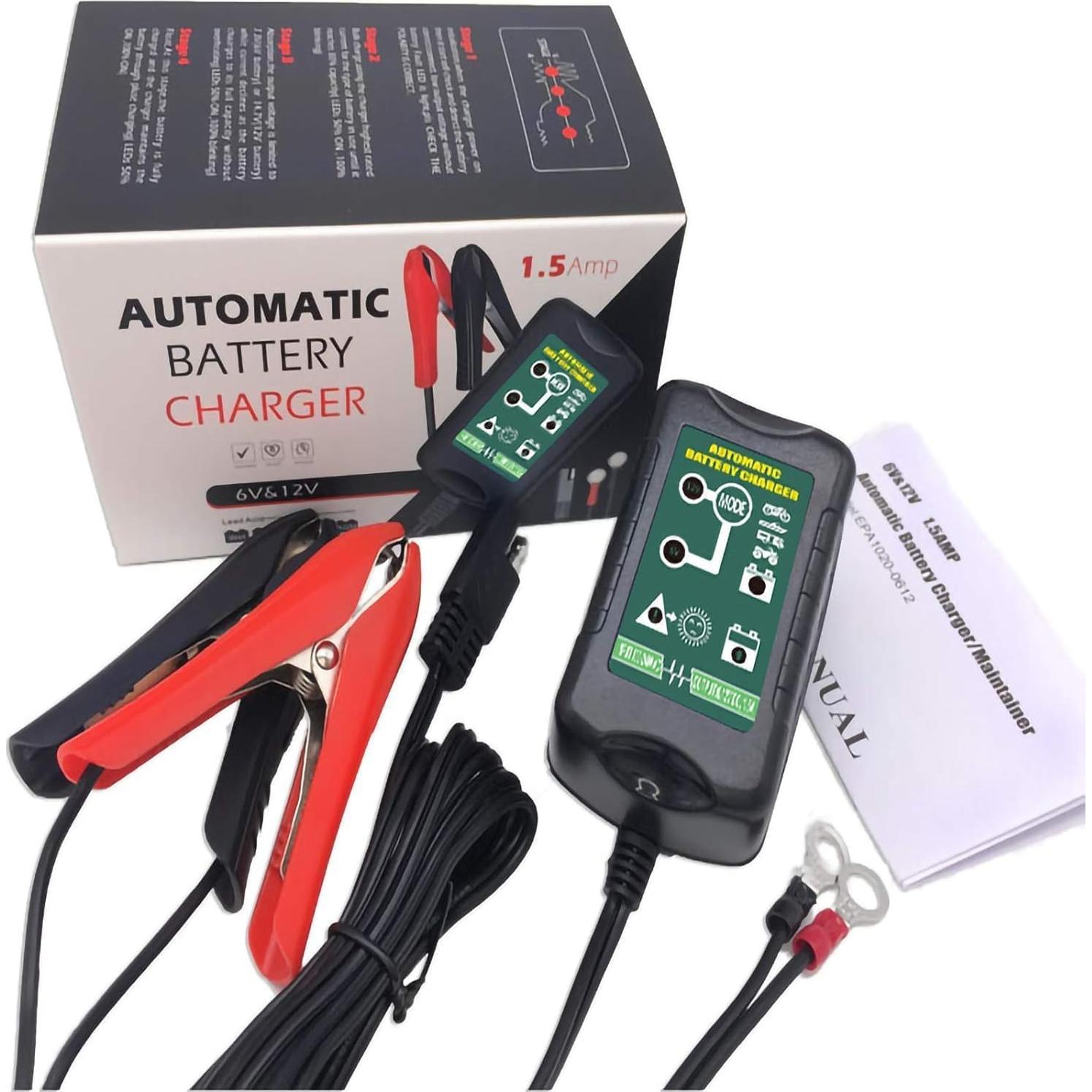 Cargador de Batería Inteligente 12V/6V Vemote 1.5A Automático