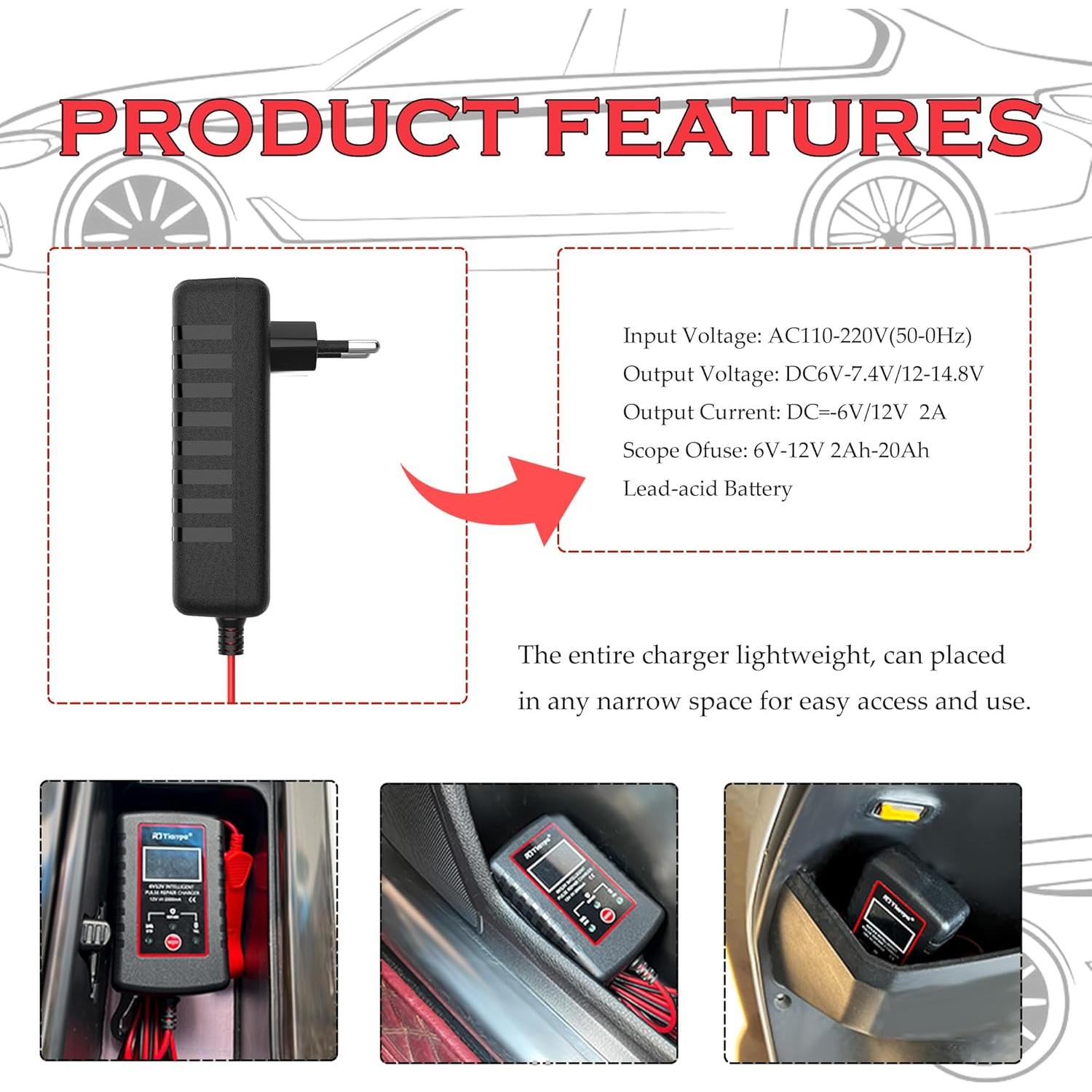 Cargador de goteo Stacool 12V/6V automático para batería